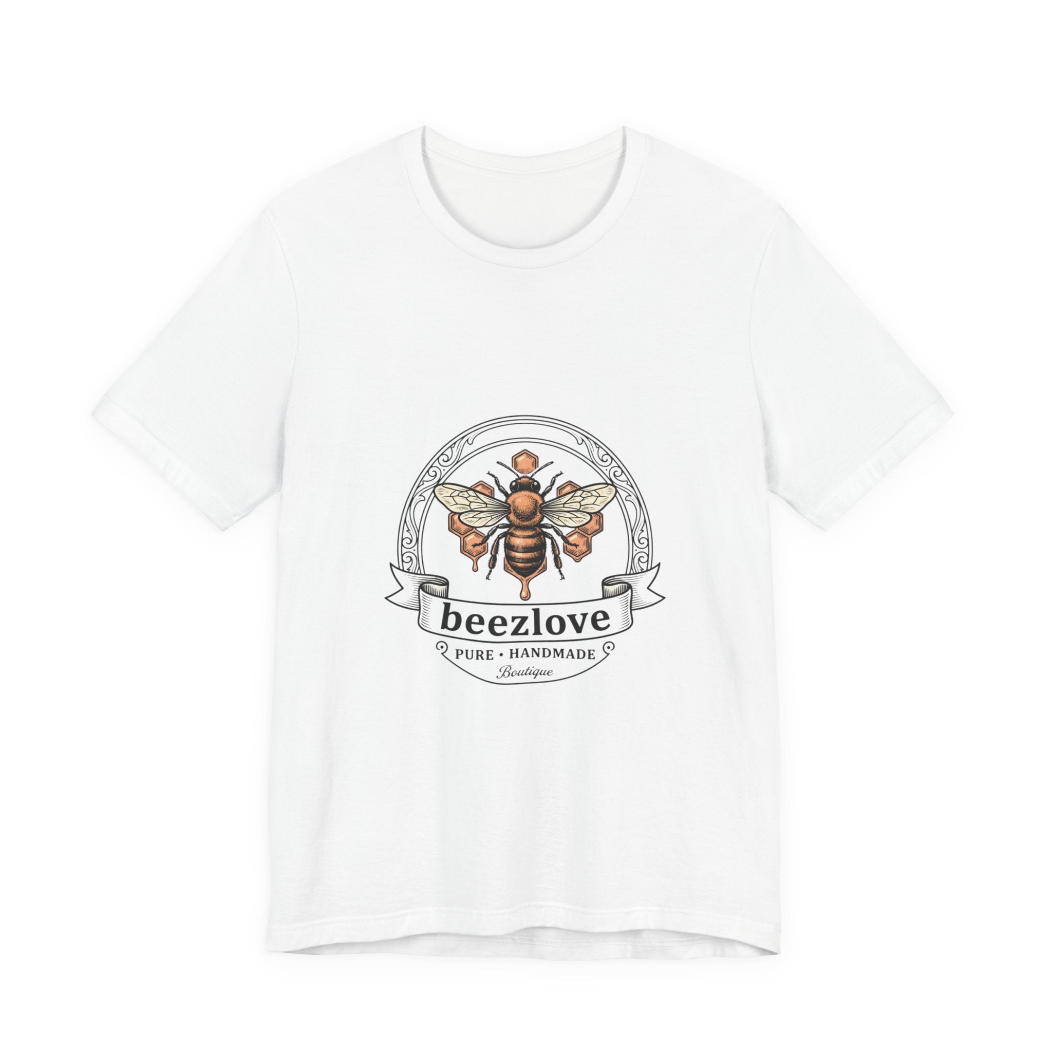 Bee motif birth flower Tee | Botanical bee illustration, birth month floral