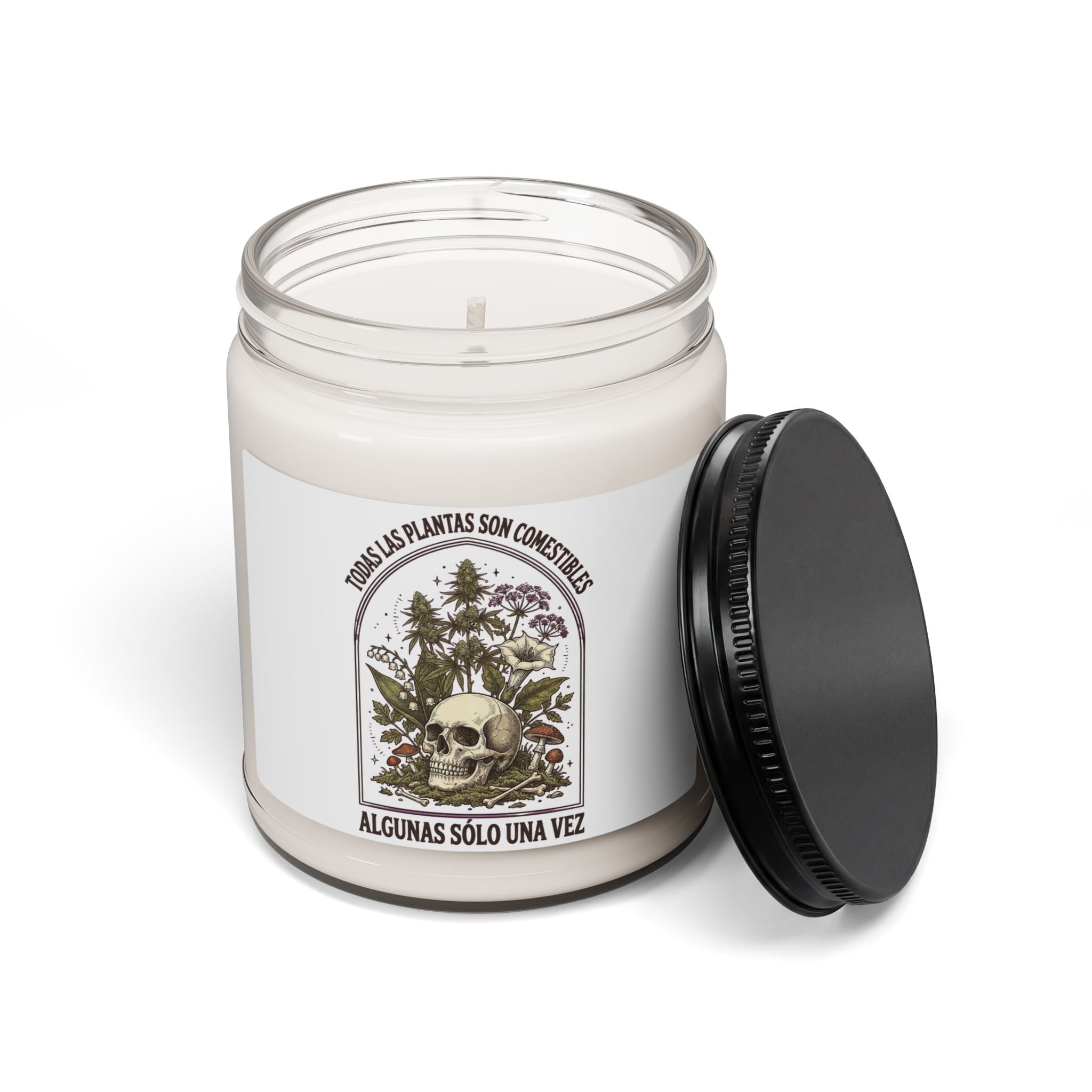 All Plants Are Edible Soy Candle | Botanical Skull, Dark Nature Humor