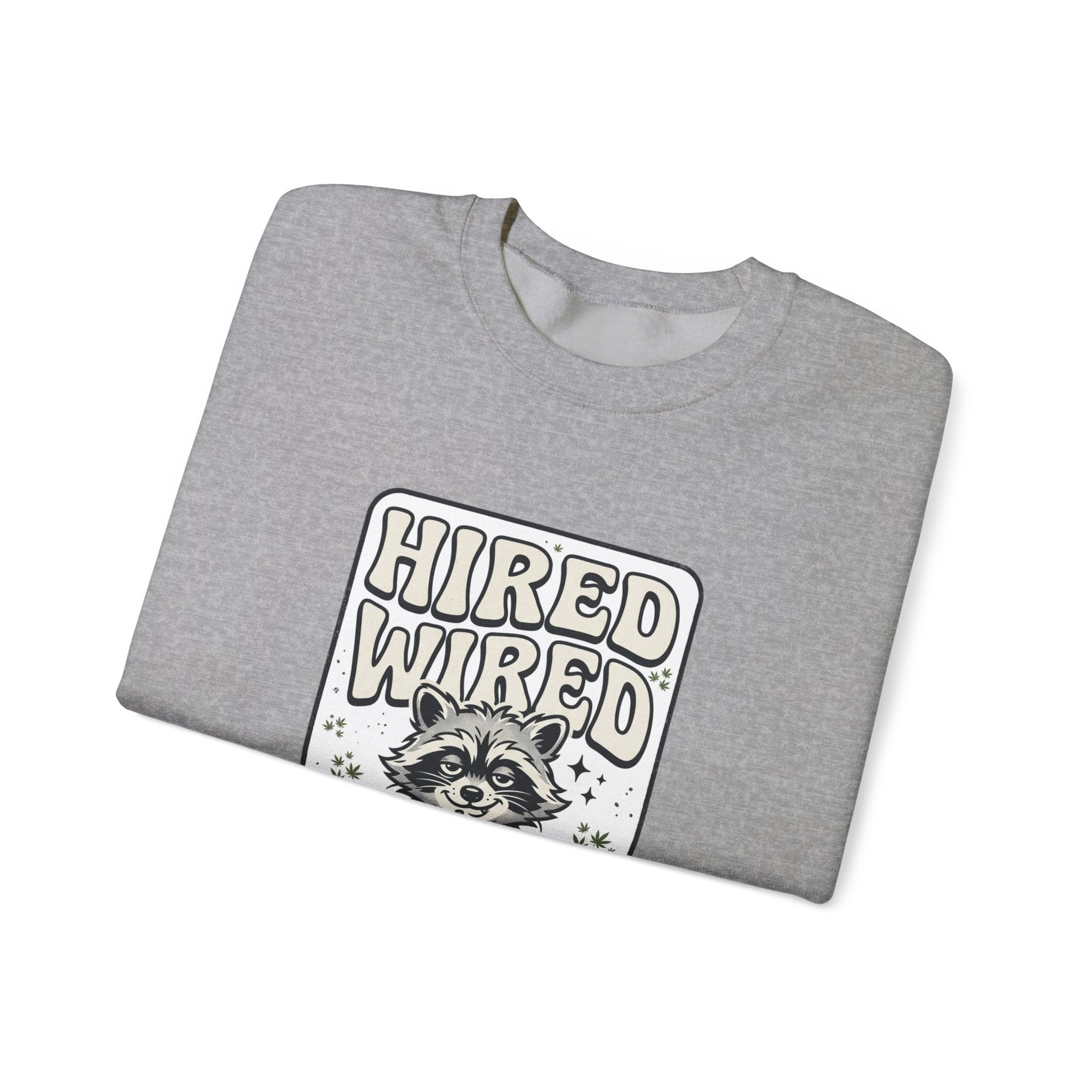 Feral Raccoon Graphic Sweatshirt | Cosmic Wilderness, Nocturnal Trash-Panda Aesthetic