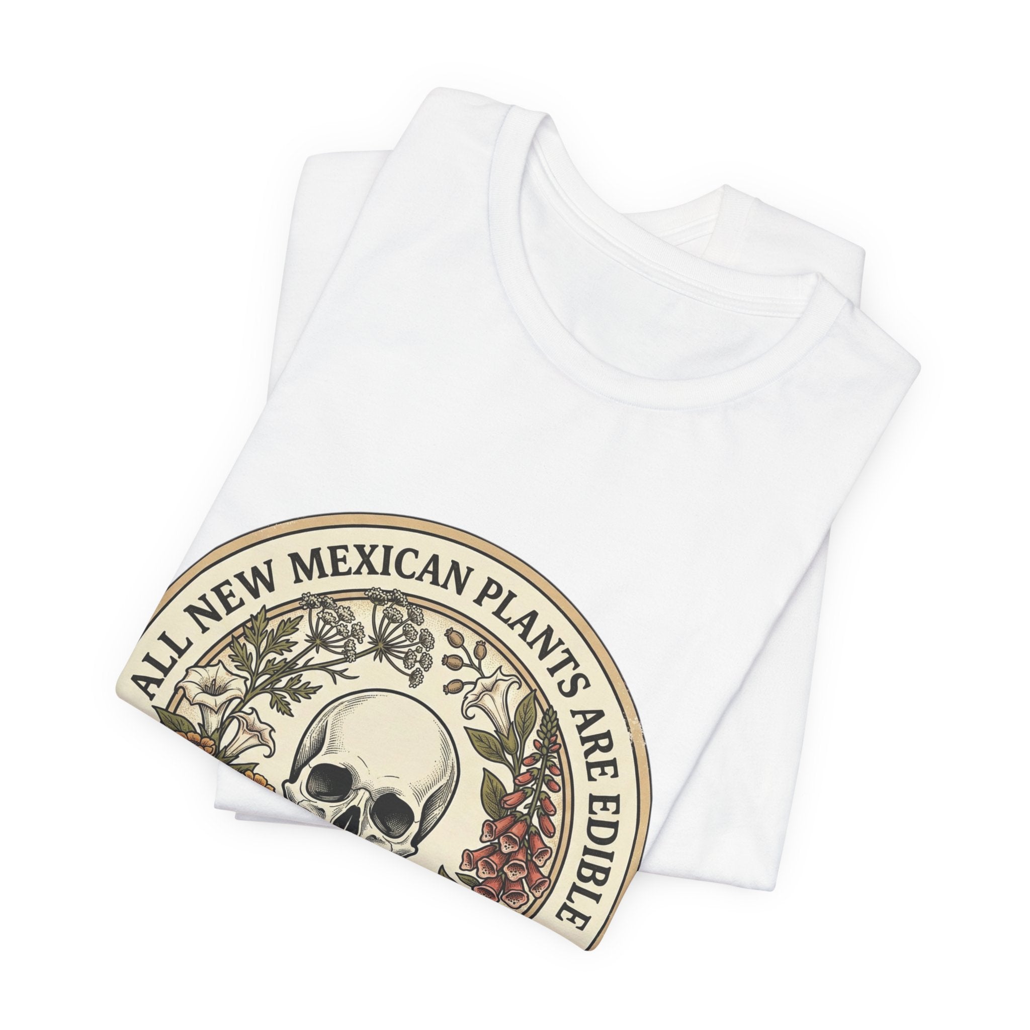 All Plants Are Edible Skull Botanical Tee | Vintage Botanical, Forager Humor