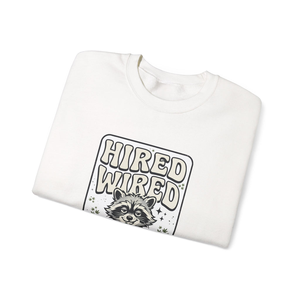 Feral Raccoon Graphic Sweatshirt | Cosmic Wilderness, Nocturnal Trash-Panda Aesthetic