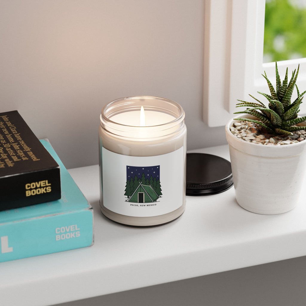 Camping Tent Illustration Candle | Soy 9oz, School Wedding Keepsake