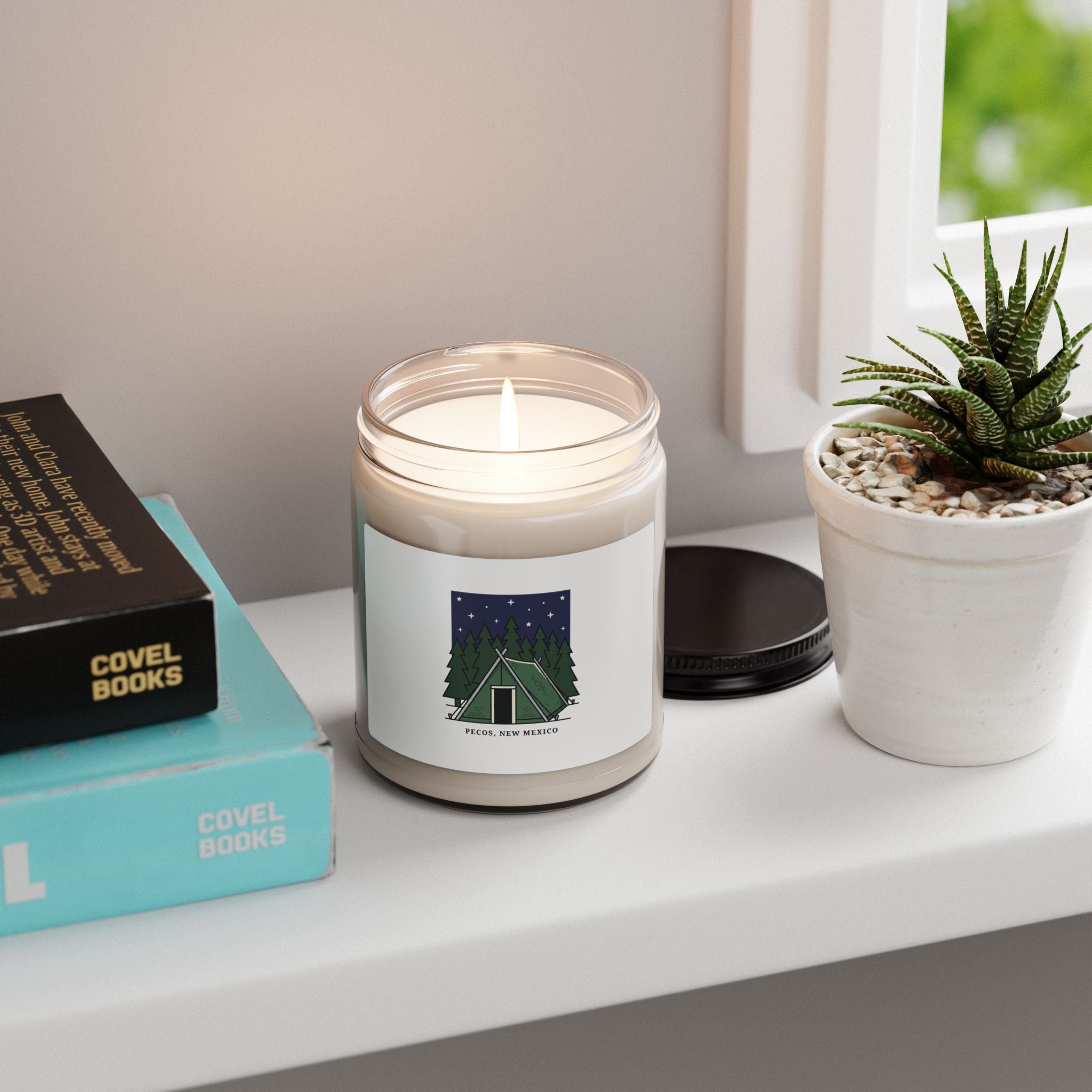 Camping Tent Illustration Candle | Soy 9oz, School Wedding Keepsake