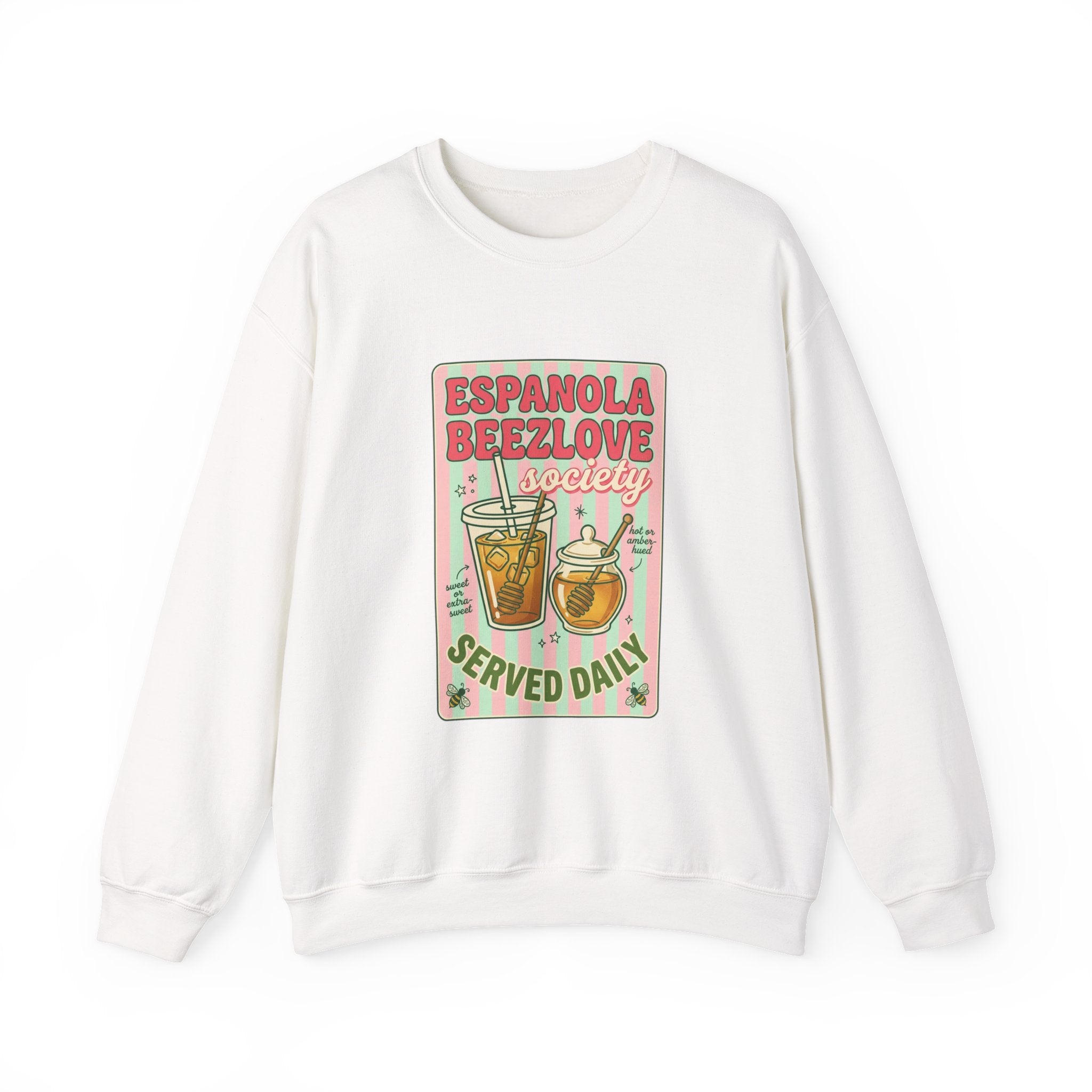 Matcha Latte Club Crewneck | green pink café aesthetic, whisk & mug graphic