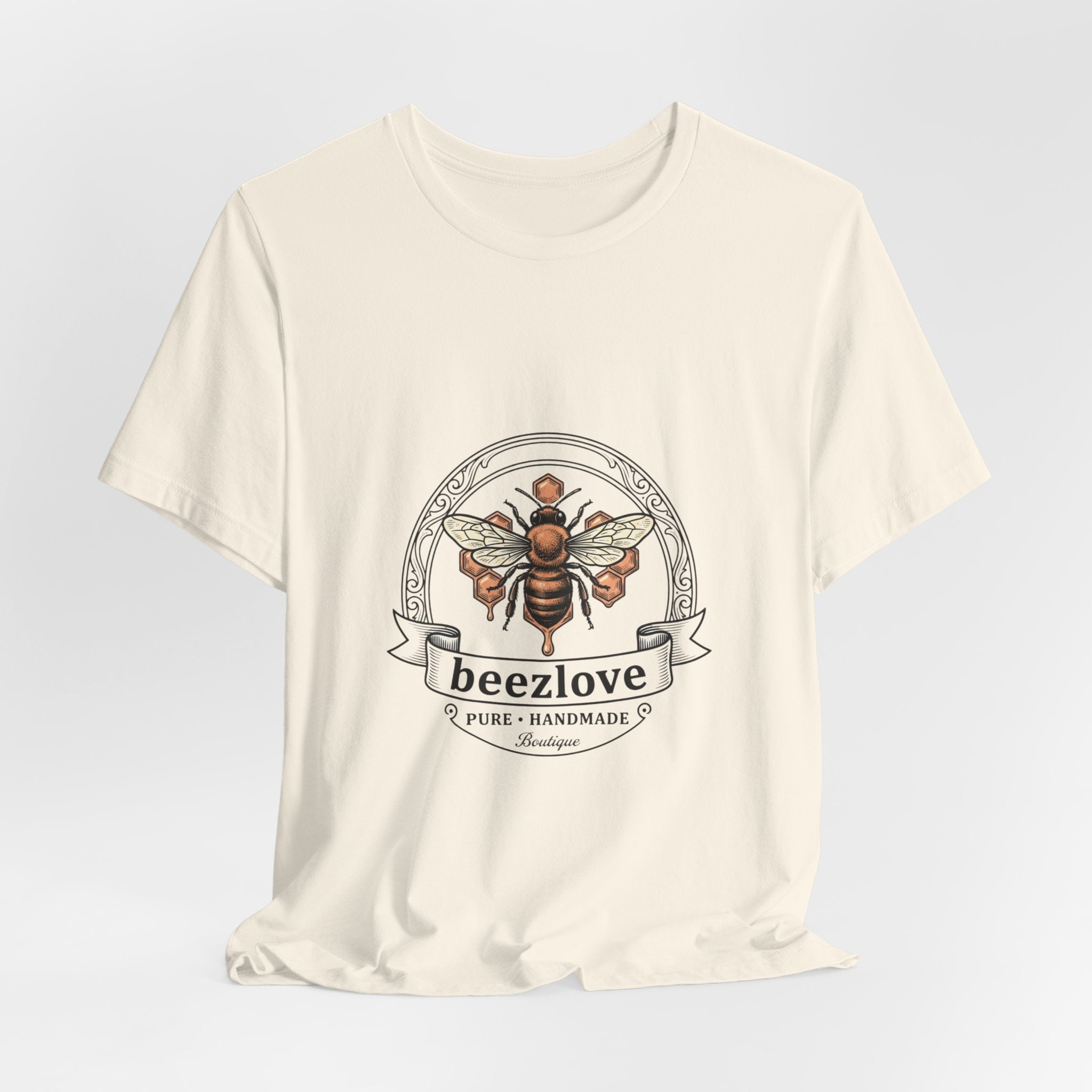Bee motif birth flower Tee | Botanical bee illustration, birth month floral
