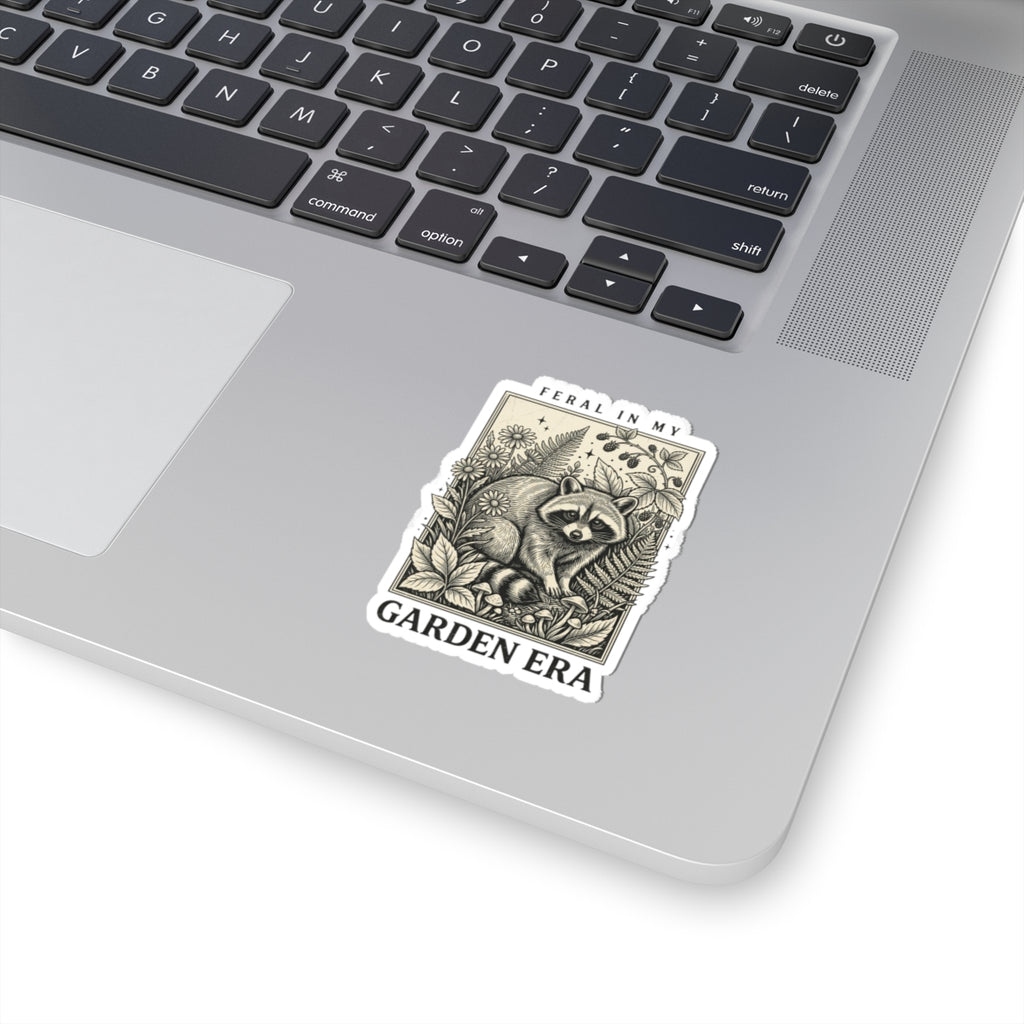 Feral Raccoon Botanical Sticker | Feral Raccoon Aesthetic, Wilderness Celestial