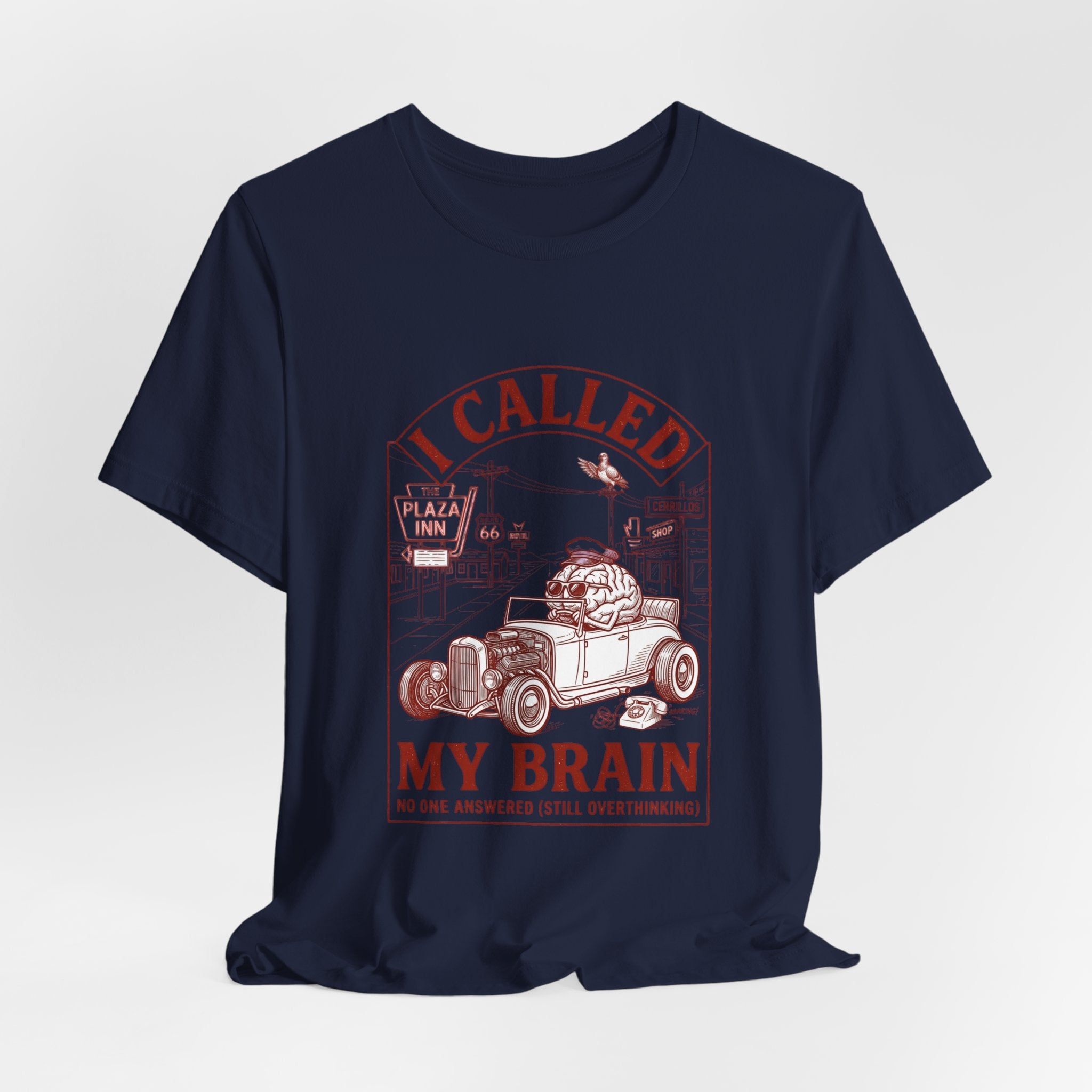 I Called My Brain T-Shirt | Anxious Animal Humor, Cute Anxiety Tee