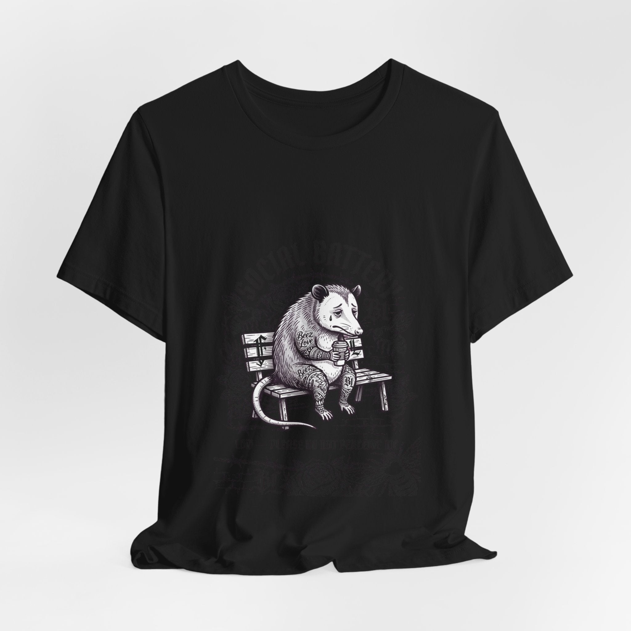 Social Battery Sloth Tee | Anxious Animal Humor, Introvert Shirt