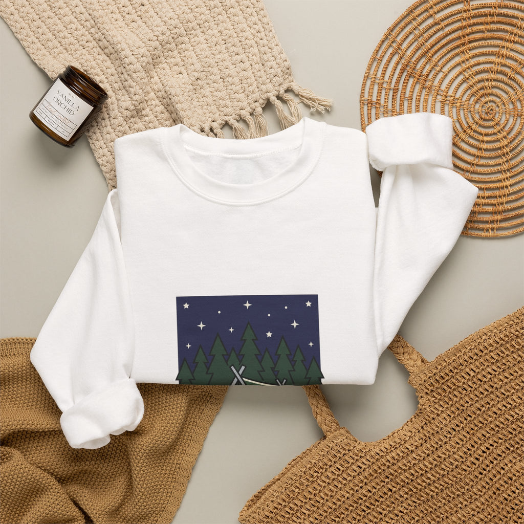 Camp Tent Illustration Sweatshirt | English Teacher Wedding, School Community
