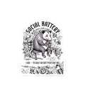 Social Battery Panda Sticker | Anxious Animal Humor, Cute Anxiety