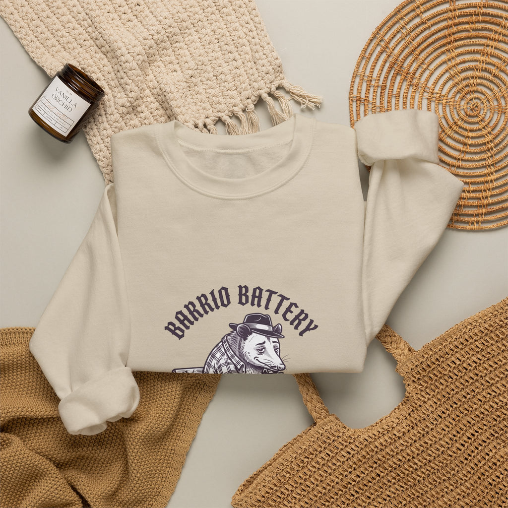 Anxious Animal Illustration Crewneck Sweatshirt | Cute Anxiety Humor
