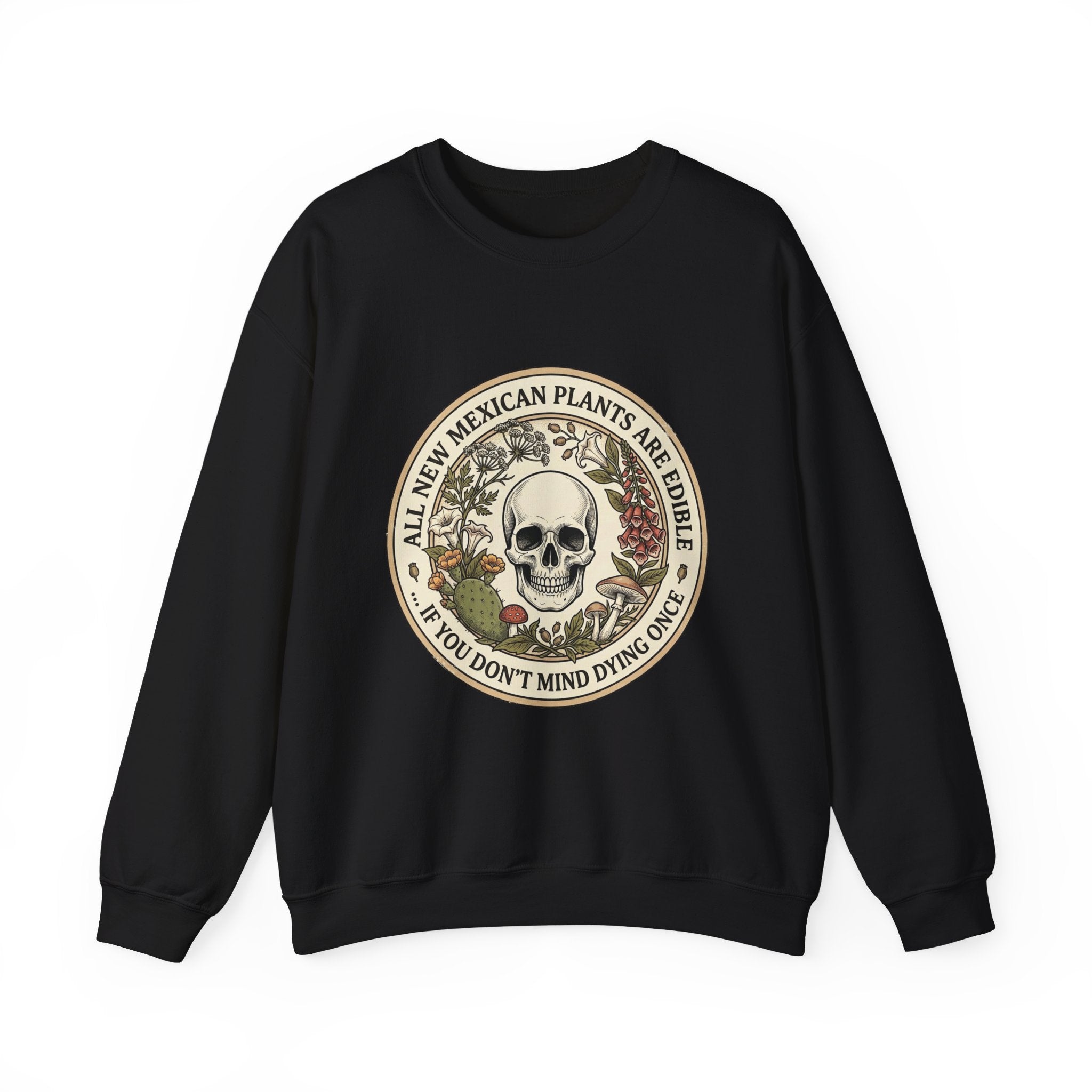 All Plants Are Edible Skull Botanical Sweatshirt | Vintage Botanical, Forager Humor
