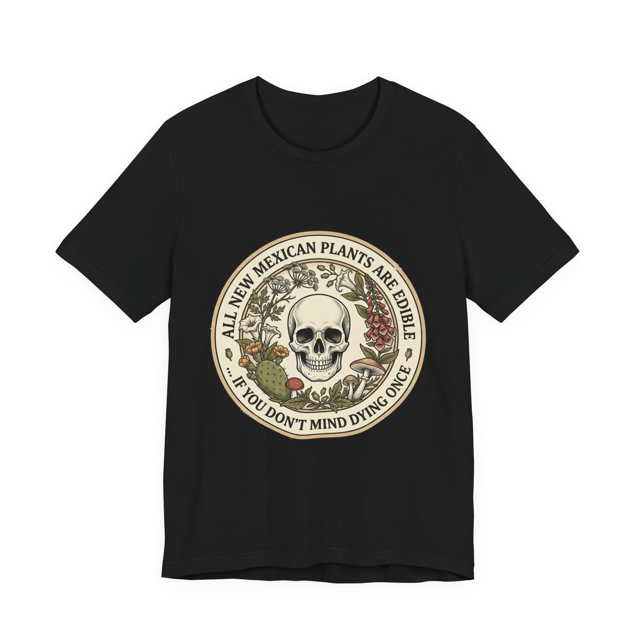 All Plants Are Edible Skull Botanical Tee | Vintage Botanical, Forager Humor