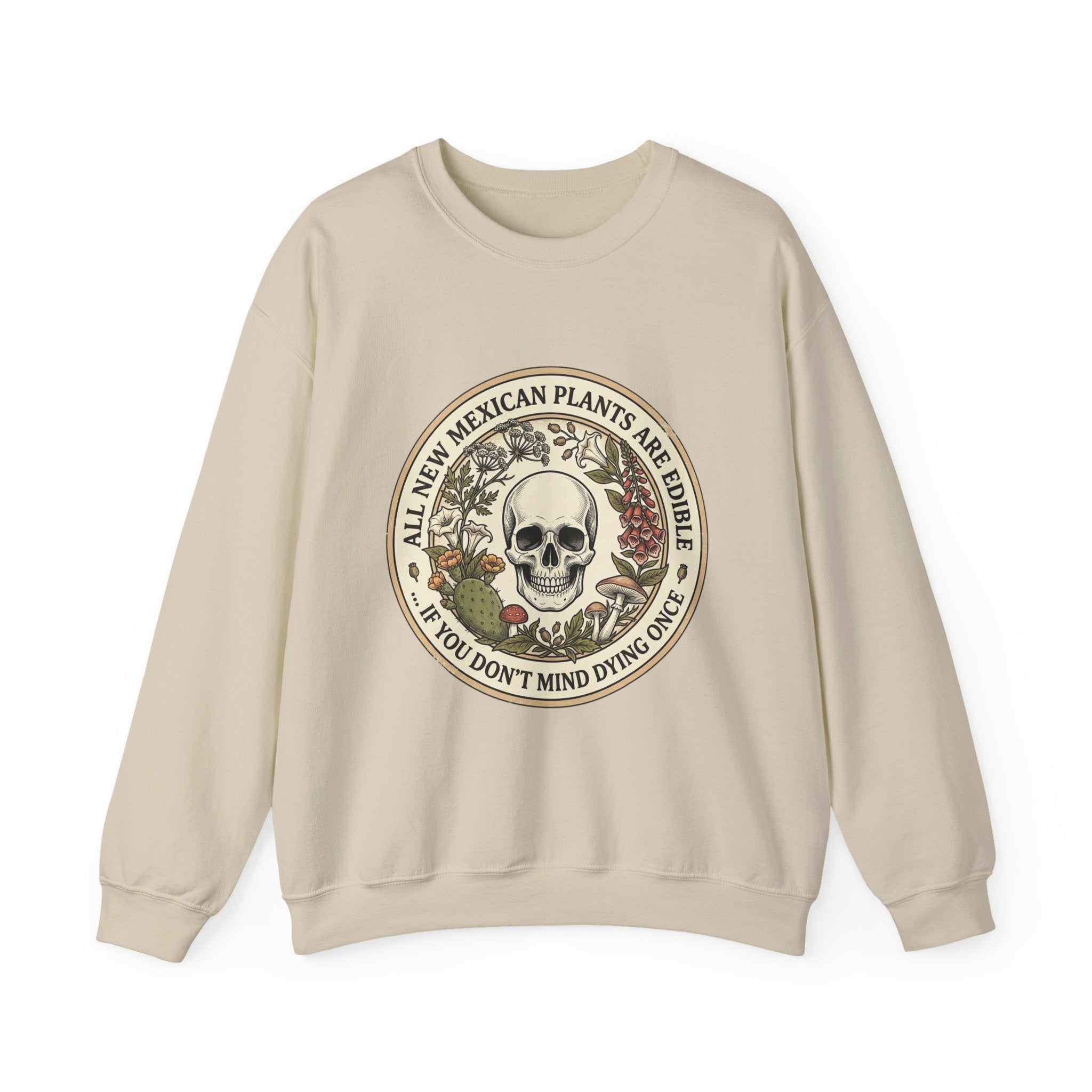 All Plants Are Edible Skull Botanical Sweatshirt | Vintage Botanical, Forager Humor