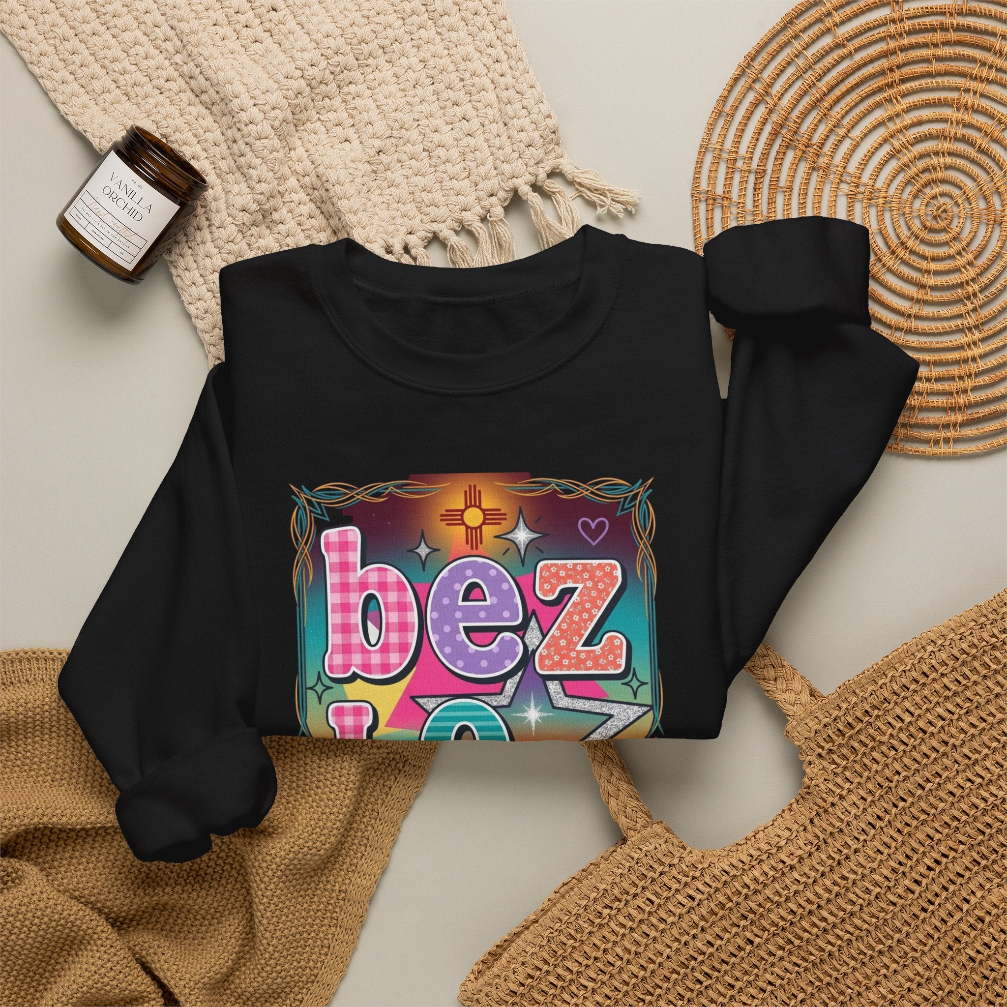 BeezLove Scripture Rainbow Crewneck — Christian Faith Sweatshirt