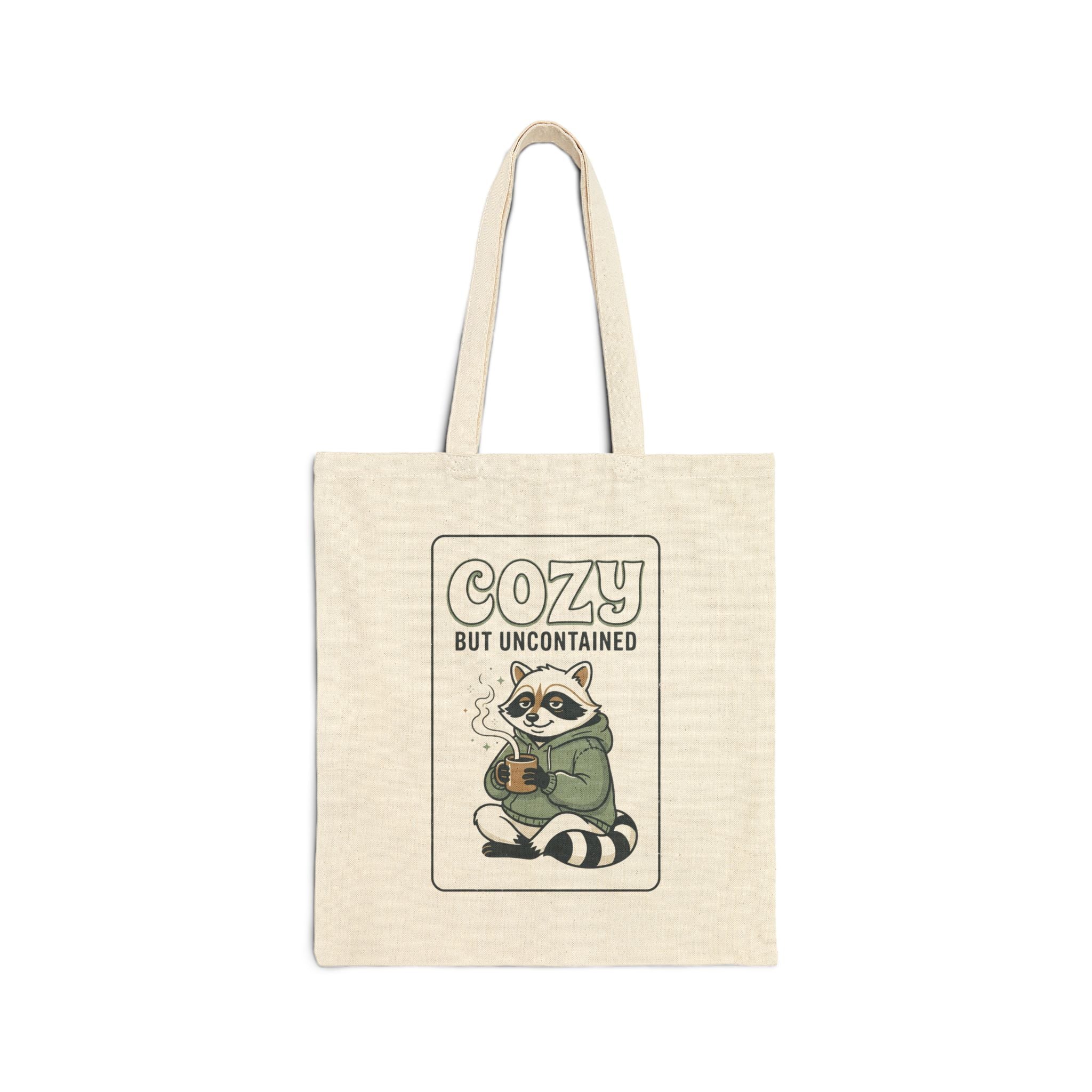 Cozy but Uncontained Raccoon Tote | Feral Raccoon Aesthetic, Celestial Wilderness