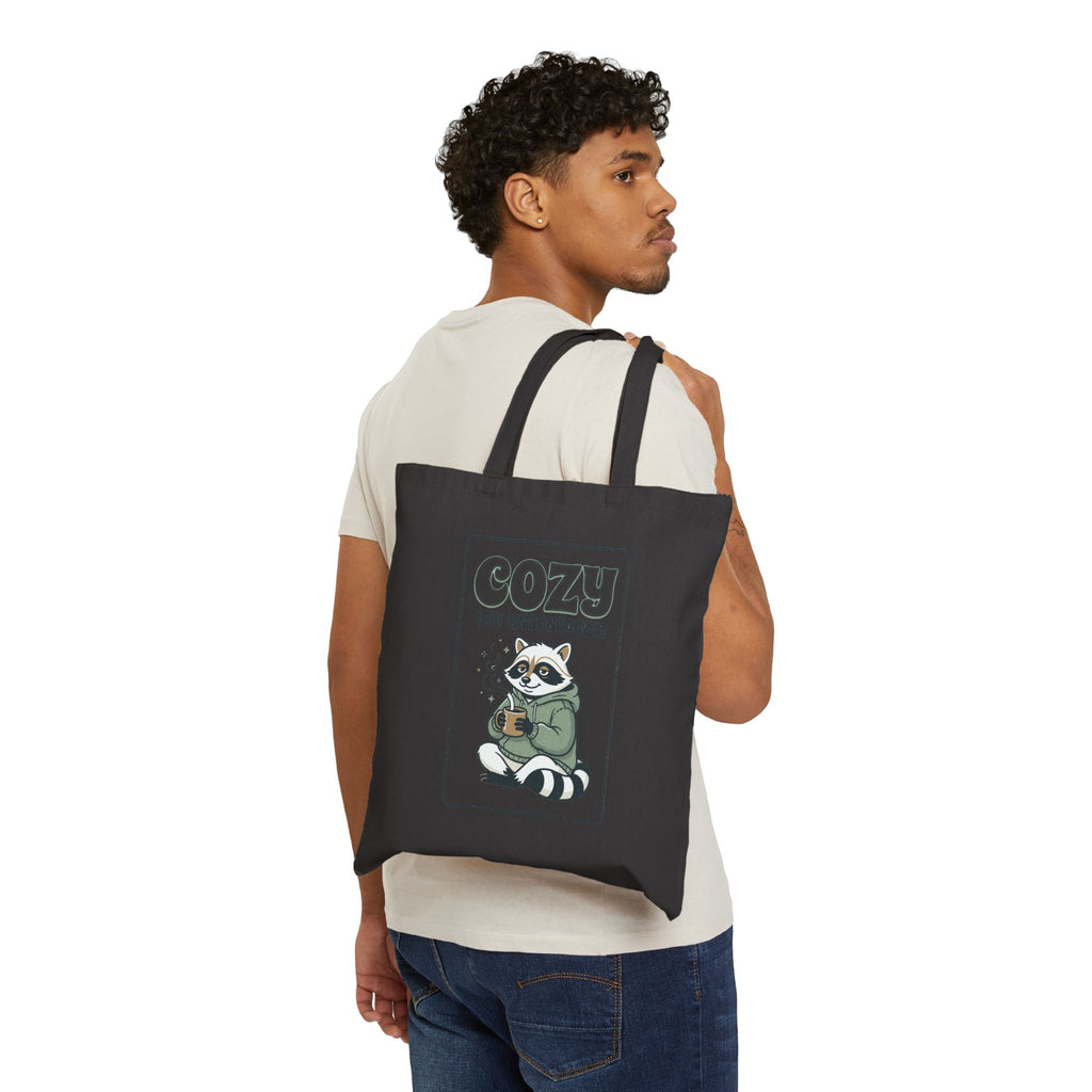 Cozy but Uncontained Raccoon Tote | Feral Raccoon Aesthetic, Celestial Wilderness