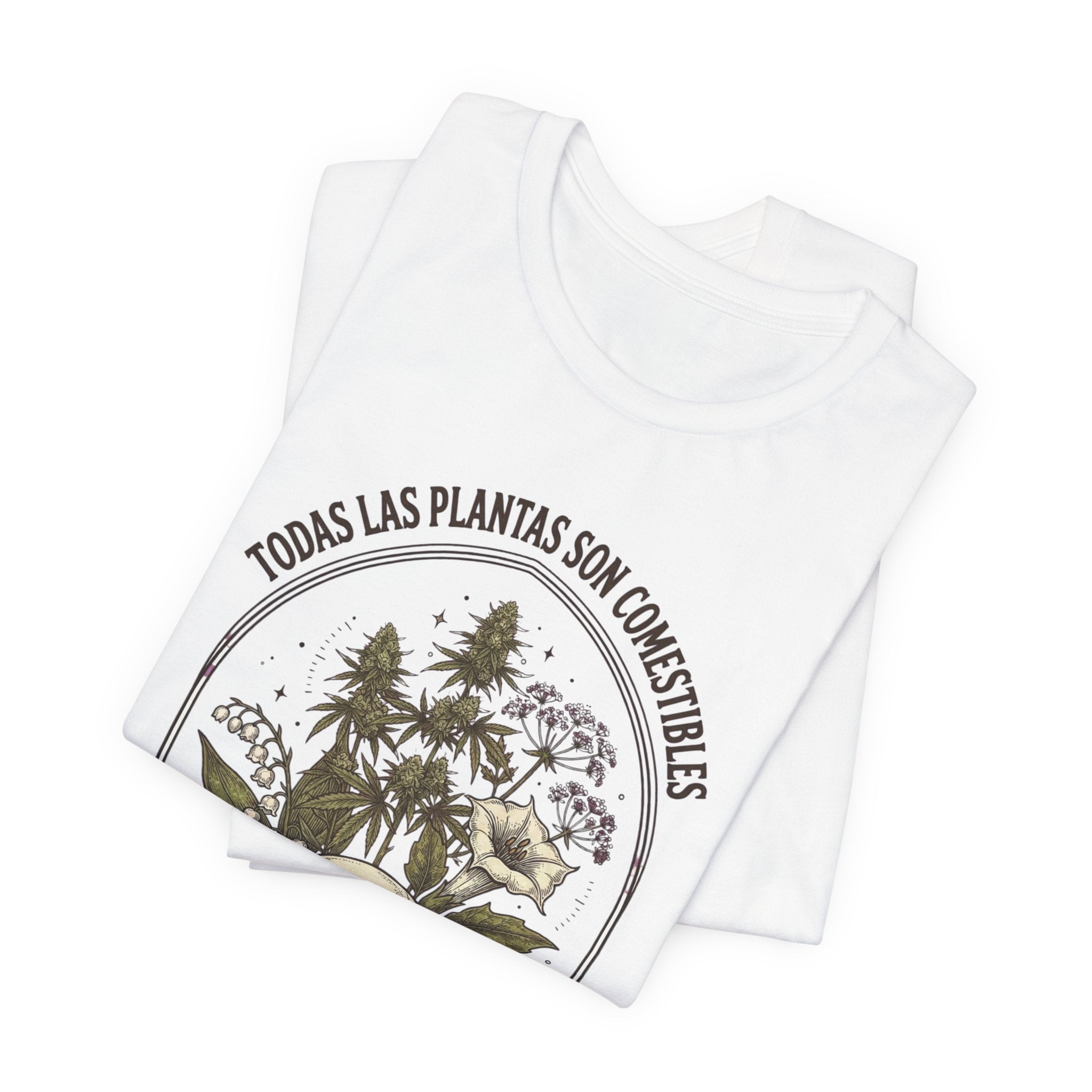 All Plants Are Edible Skull Botanical Tee | Dark Nature Humor, Forager Mycology