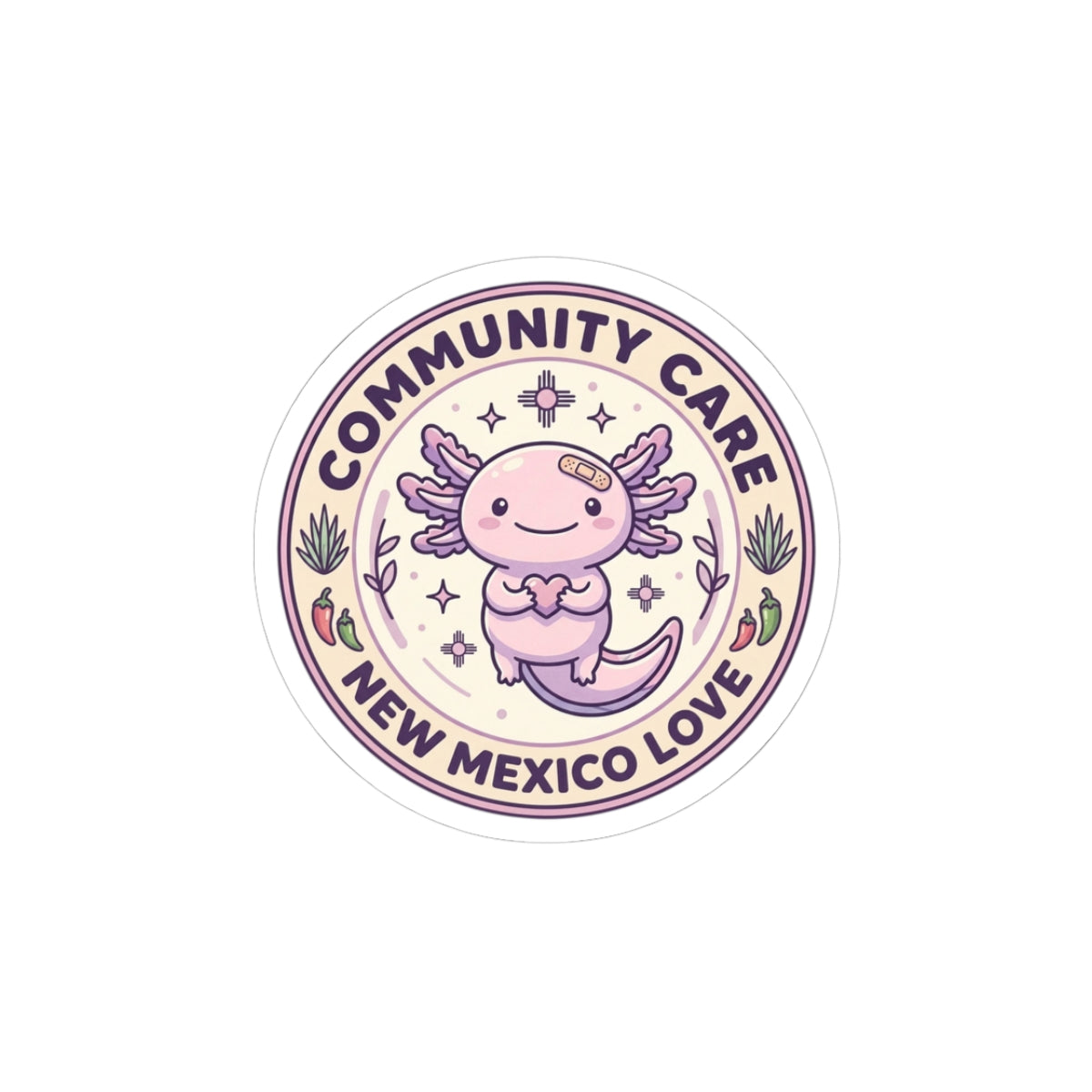 Community Care New Mexico Love sticker | People over Profit, values-led