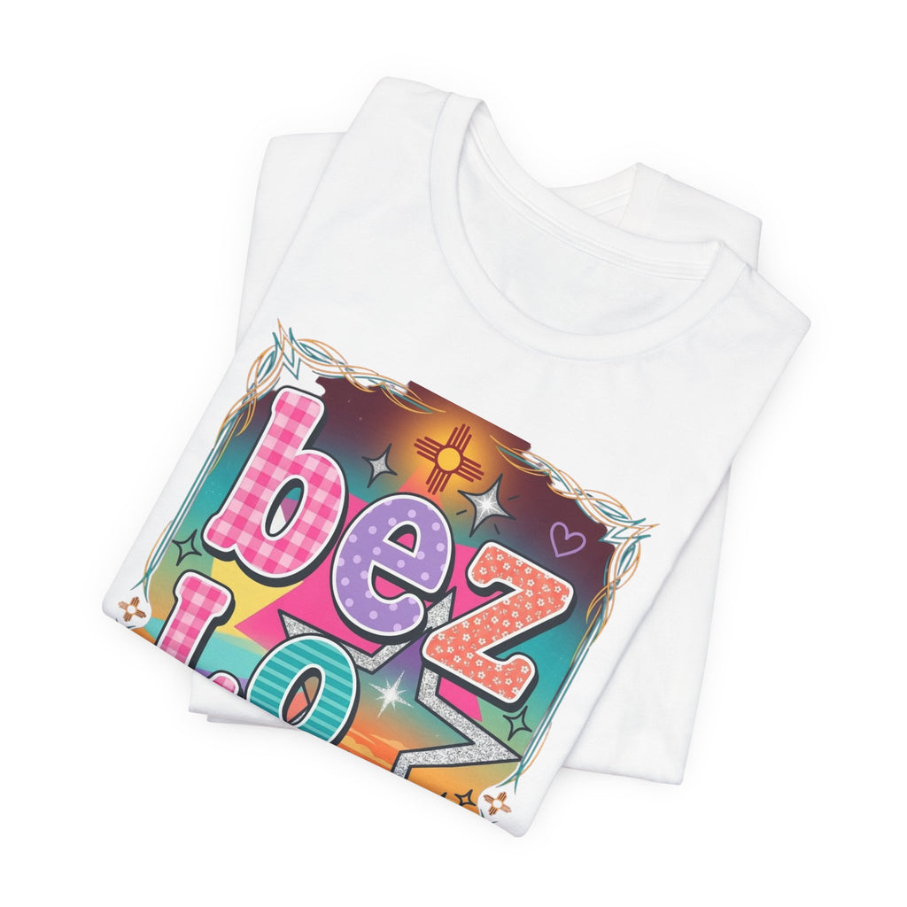 BeezLove Scripture Rainbow Tee — Colorful Christian Faith T-Shirt