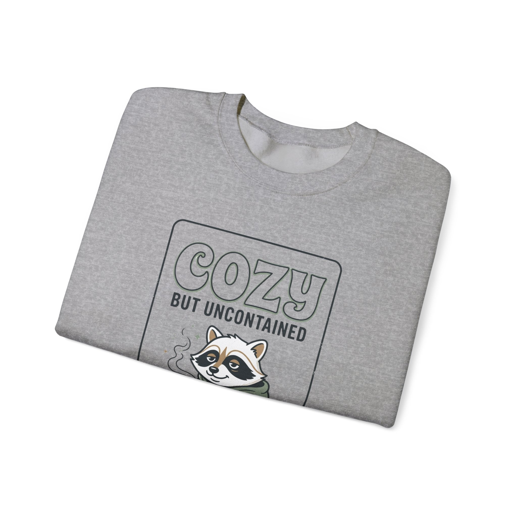 Cozy But Uncontained Raccoon Sweatshirt | Feral Raccoon Aesthetic, Wilderness