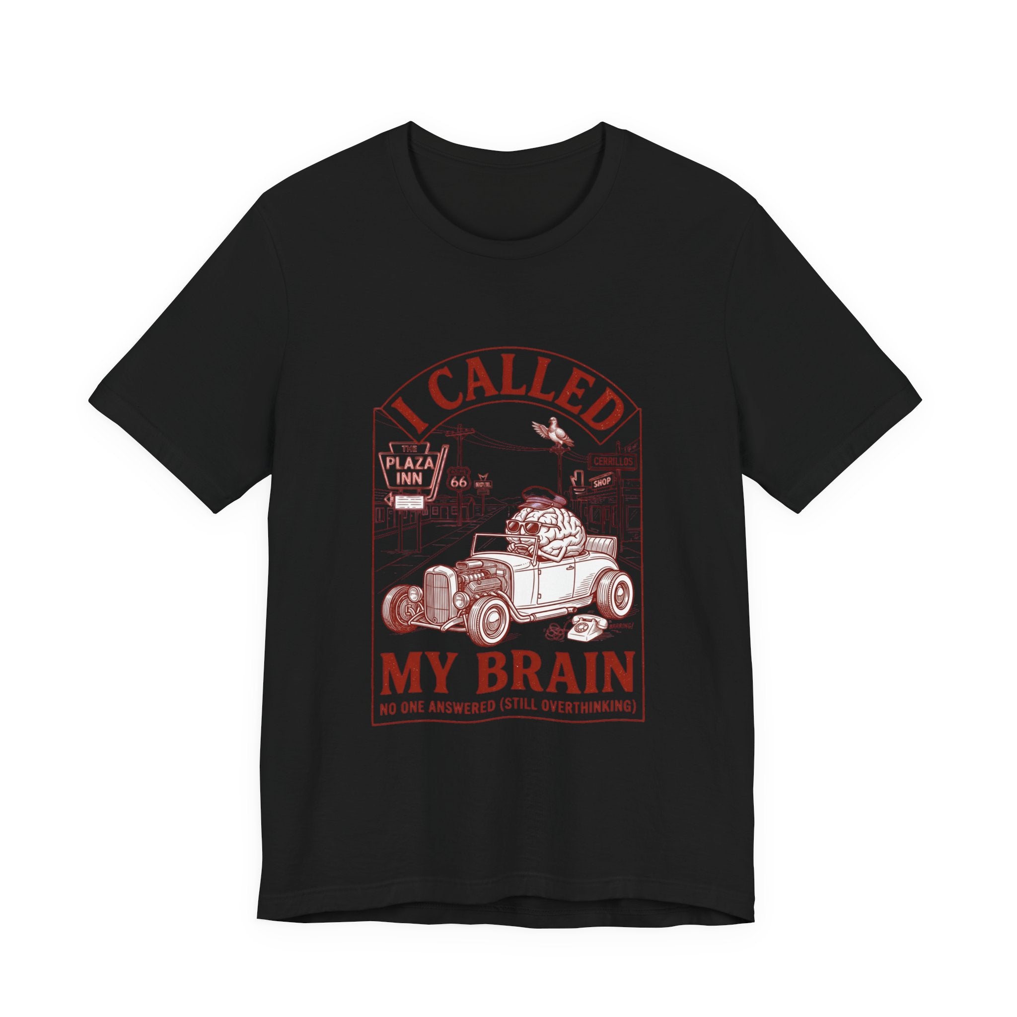 I Called My Brain T-Shirt | Anxious Animal Humor, Cute Anxiety Tee