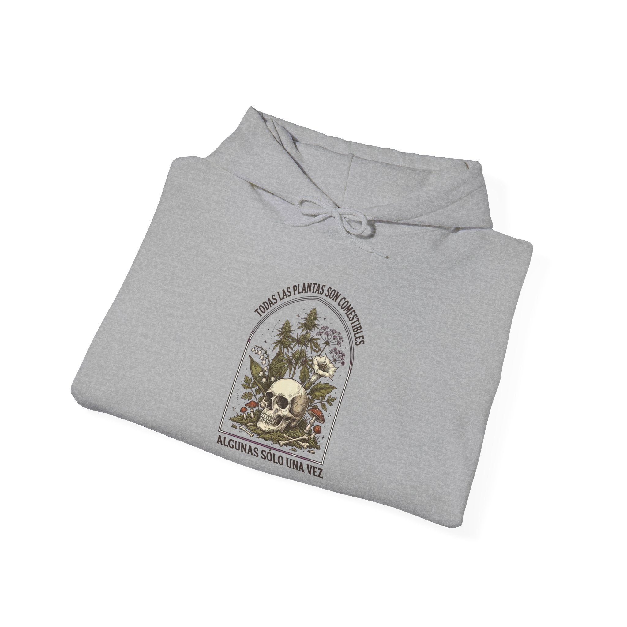 All Plants Are Edible Hoodie | Vintage Botanical Illustration, Dark Nature Humor