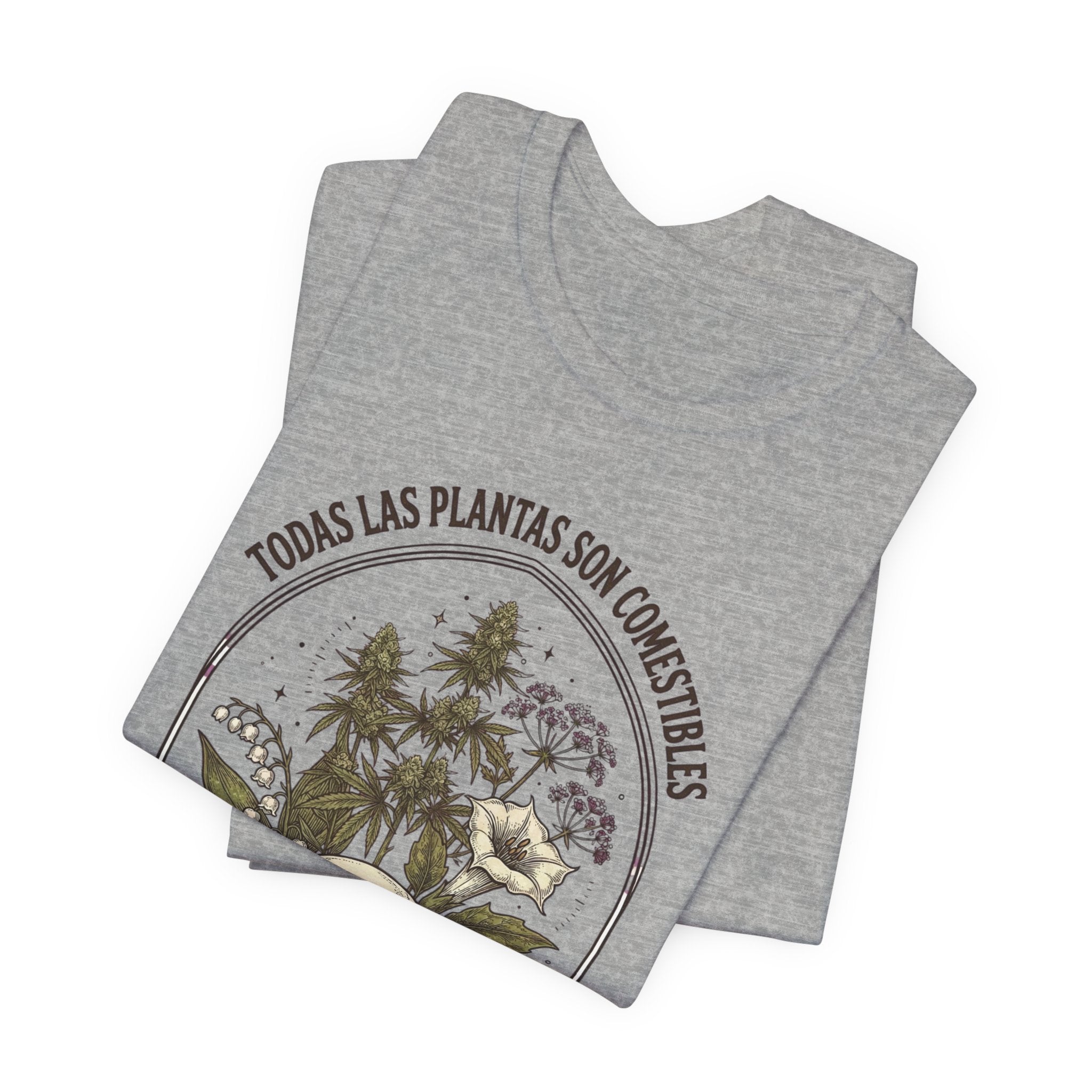 All Plants Are Edible Skull Botanical Tee | Dark Nature Humor, Forager Mycology