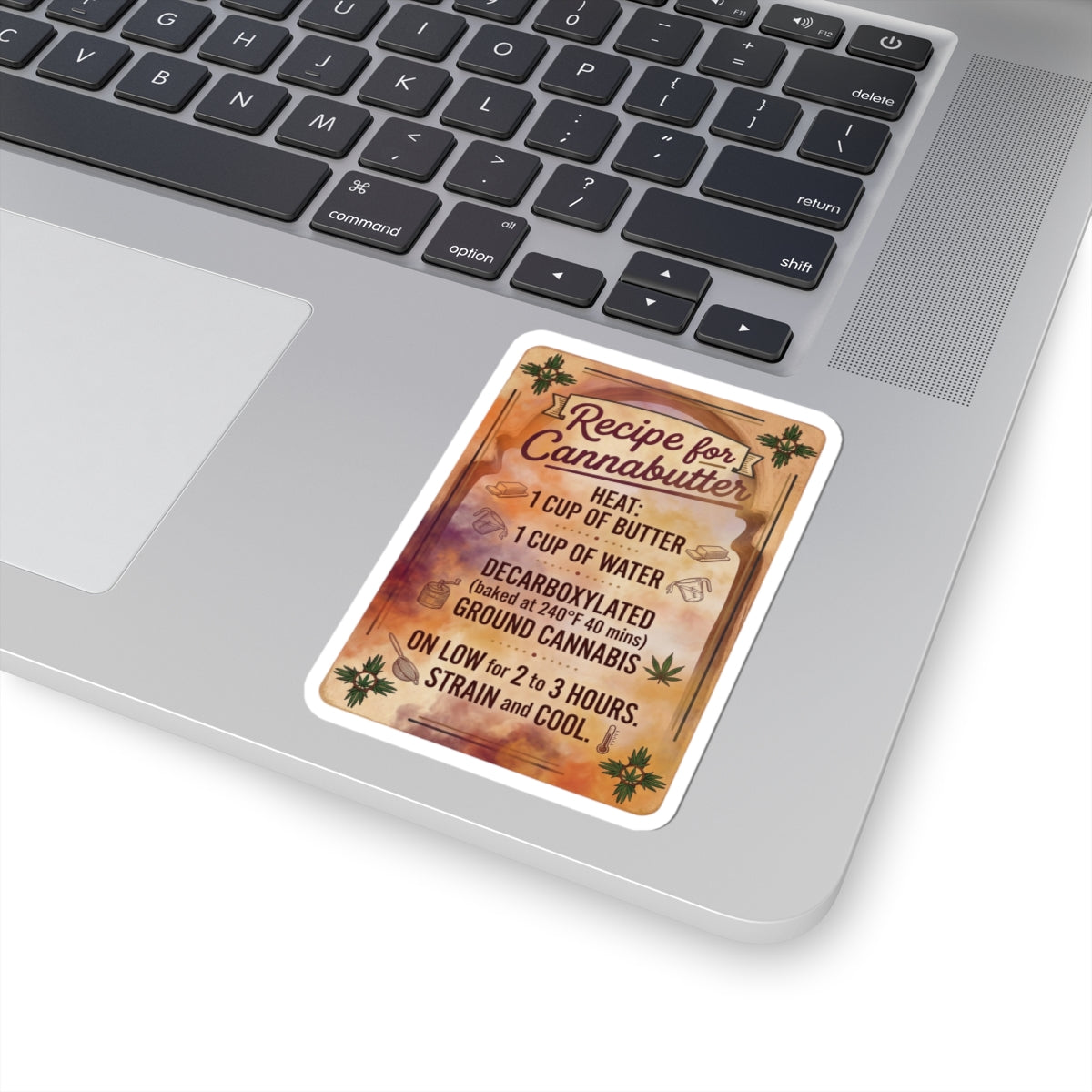 Cannabutter Recipe Sticker | Democracy & Civic Courage floral red-blue vibe