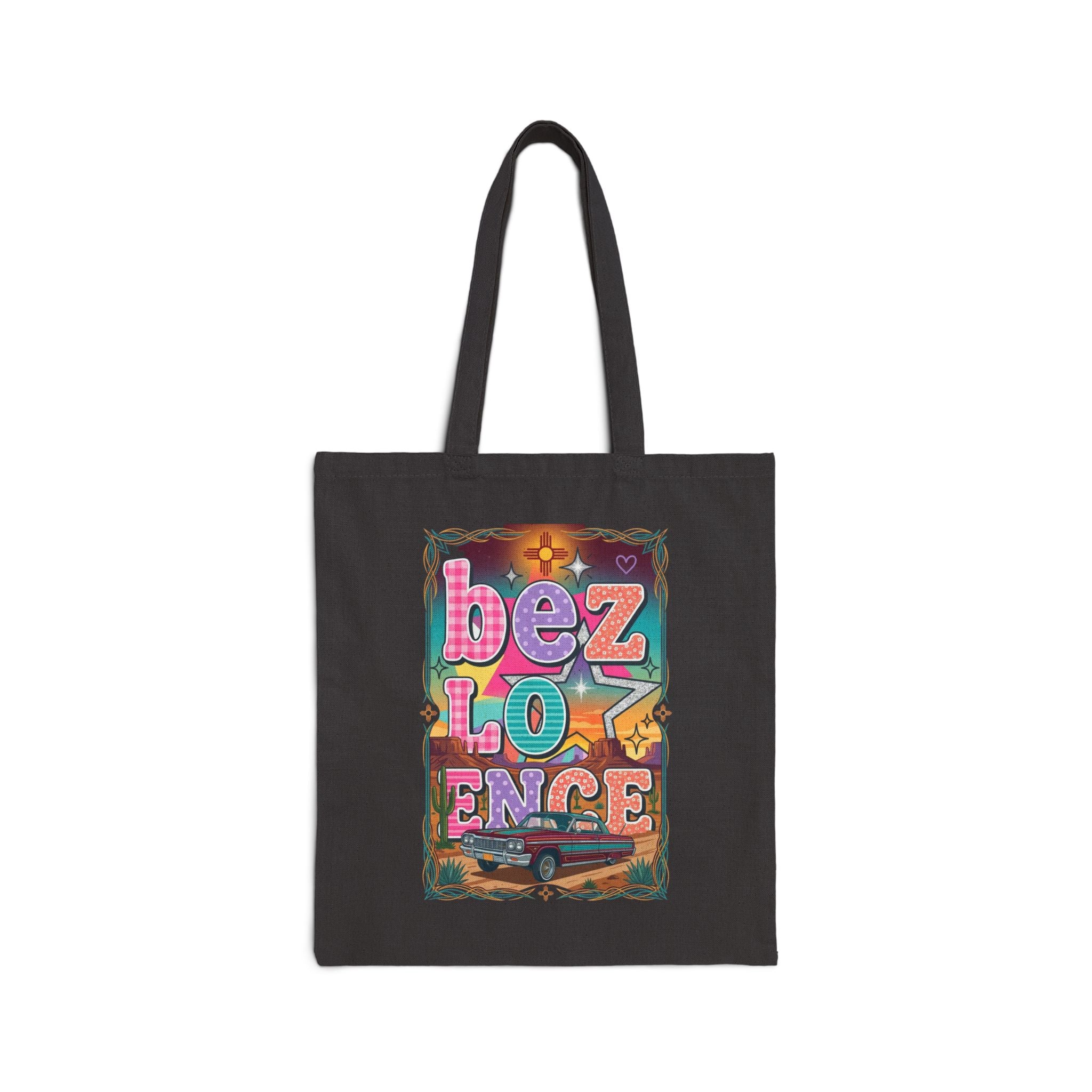 BeezLove Scripture Rainbow Tote — Christian Faith Canvas Tote Bag