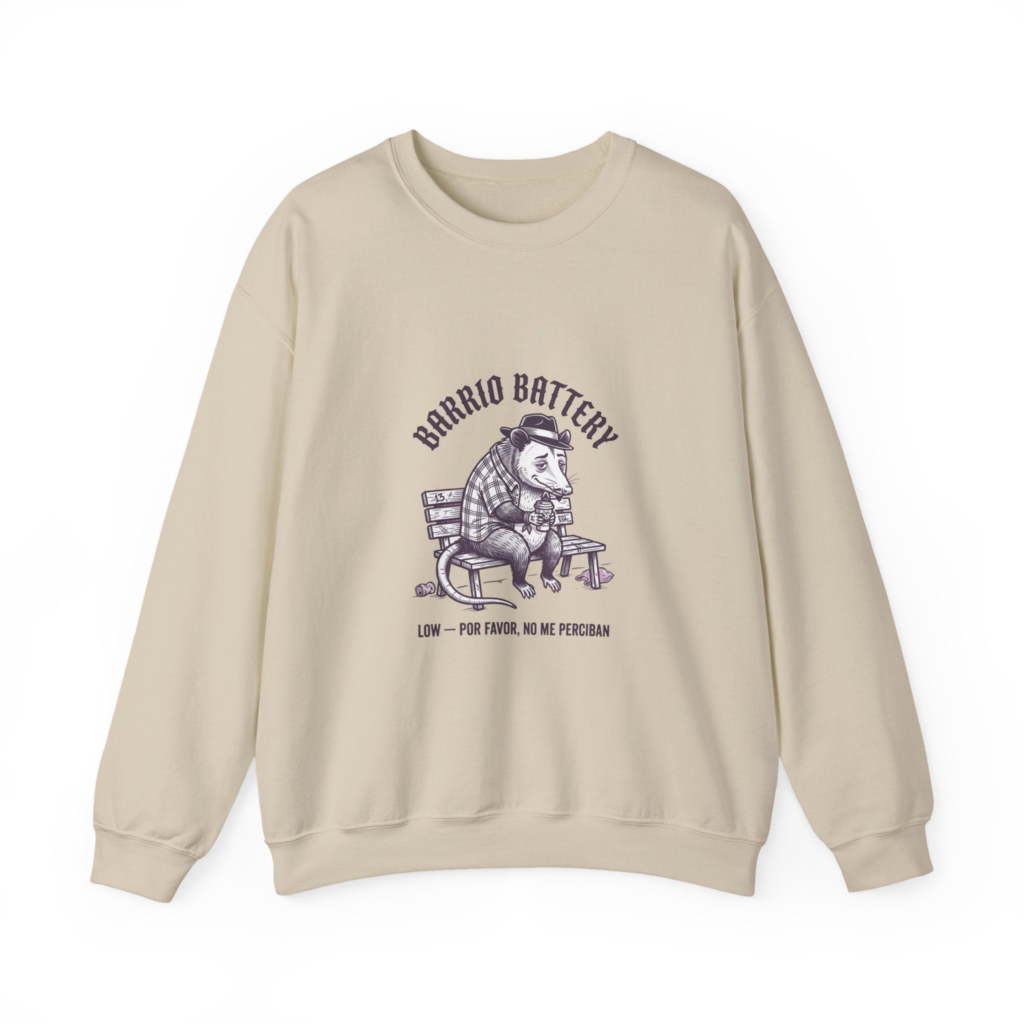 Anxious Animal Illustration Crewneck Sweatshirt | Cute Anxiety Humor