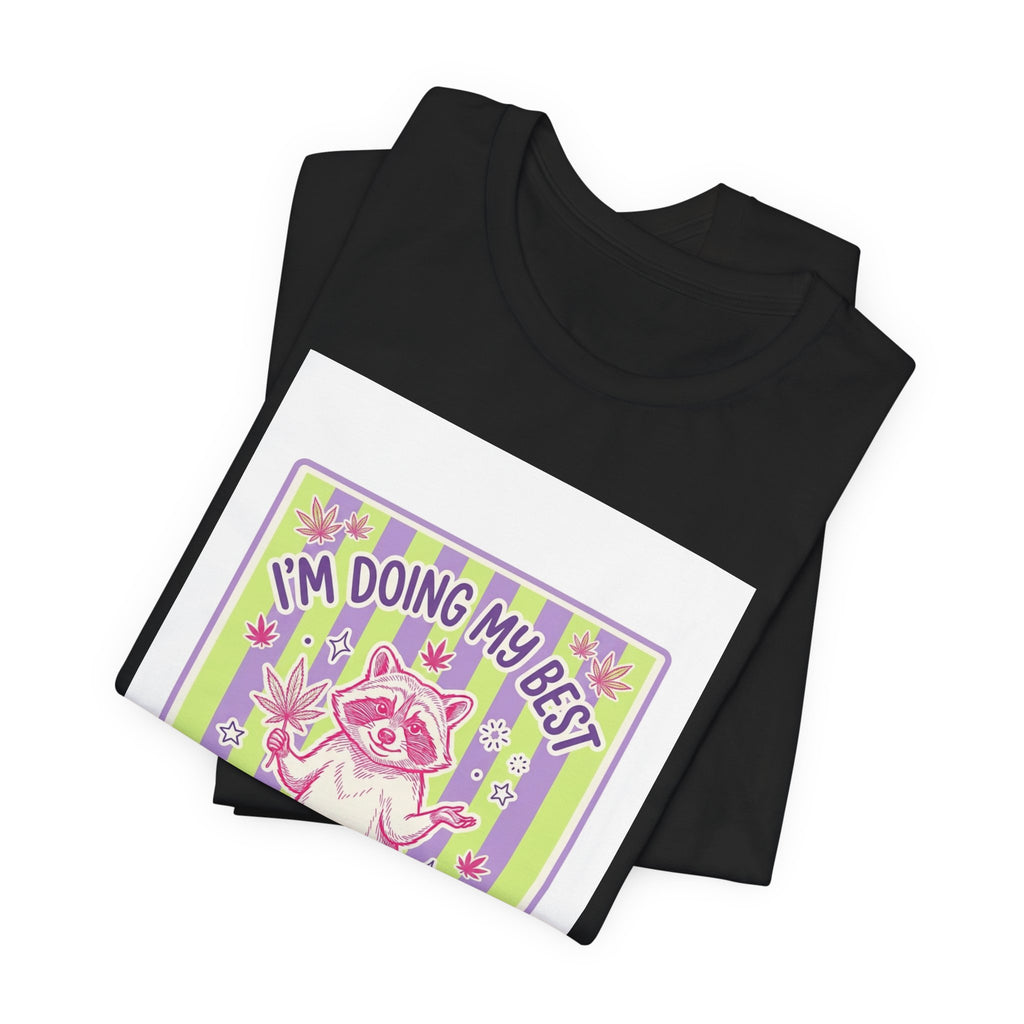 I'm Doing My Best It's Very Feral Tee | Feral Raccoon Aesthetic, Celestial Wilderness
