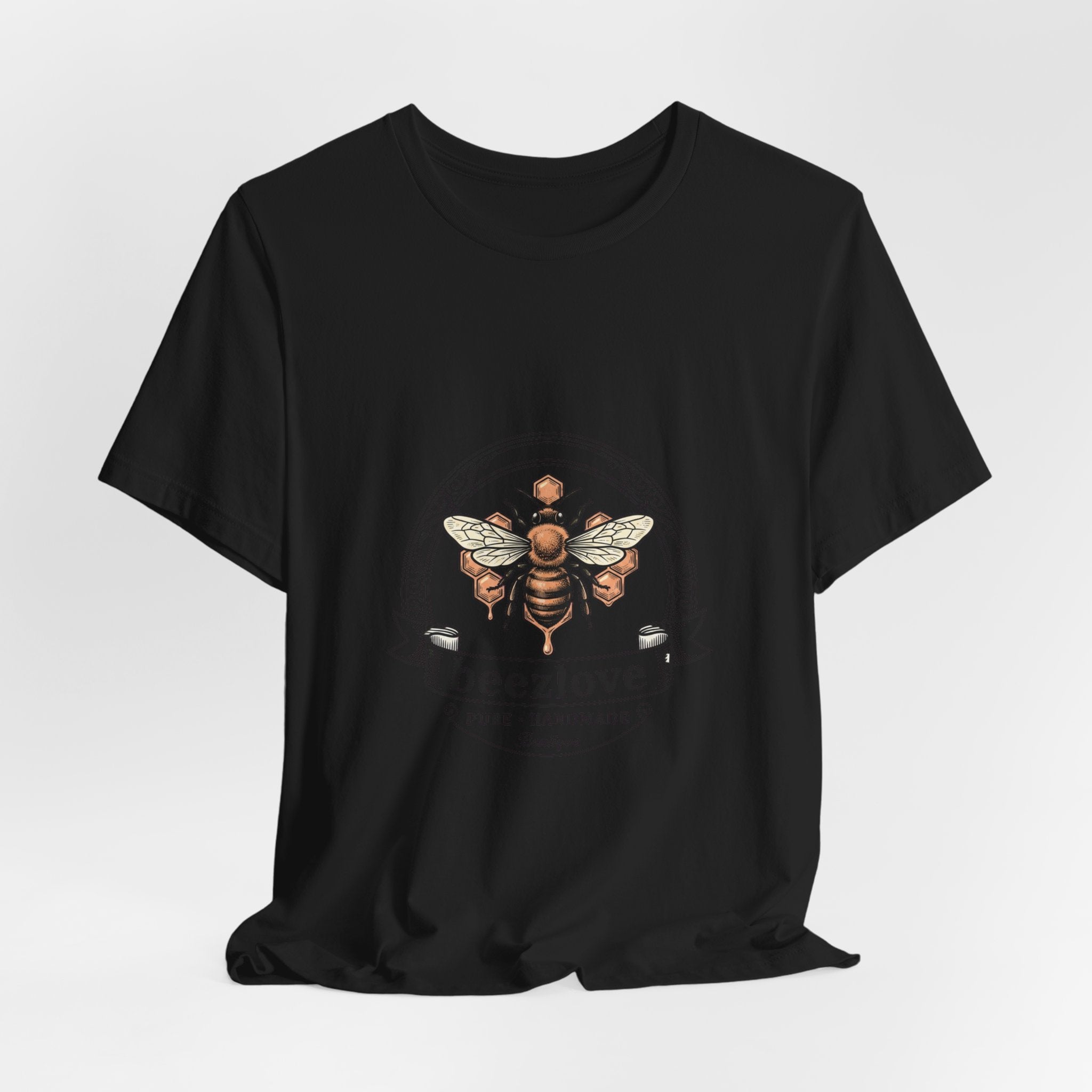 Bee motif birth flower Tee | Botanical bee illustration, birth month floral