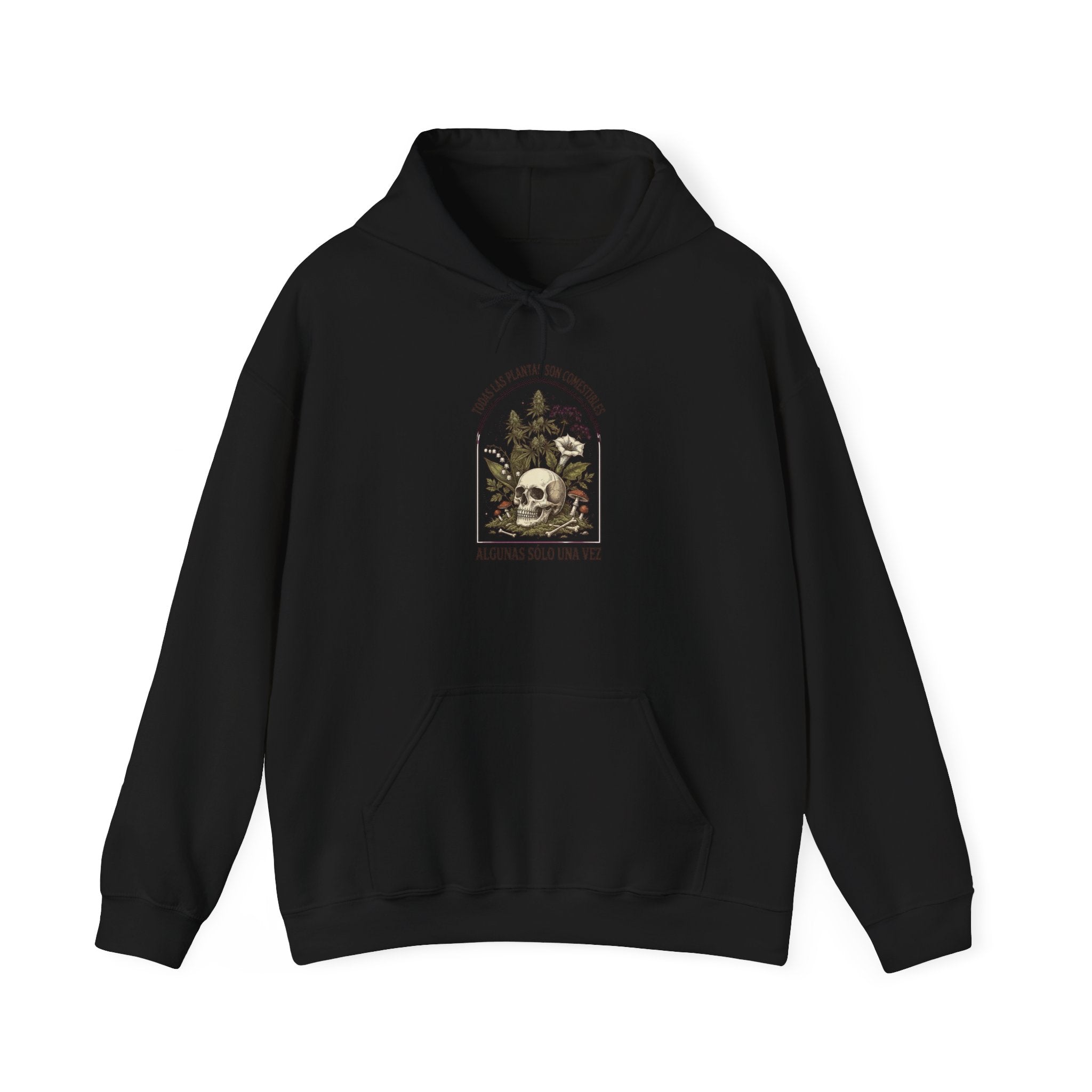 All Plants Are Edible Hoodie | Vintage Botanical Illustration, Dark Nature Humor