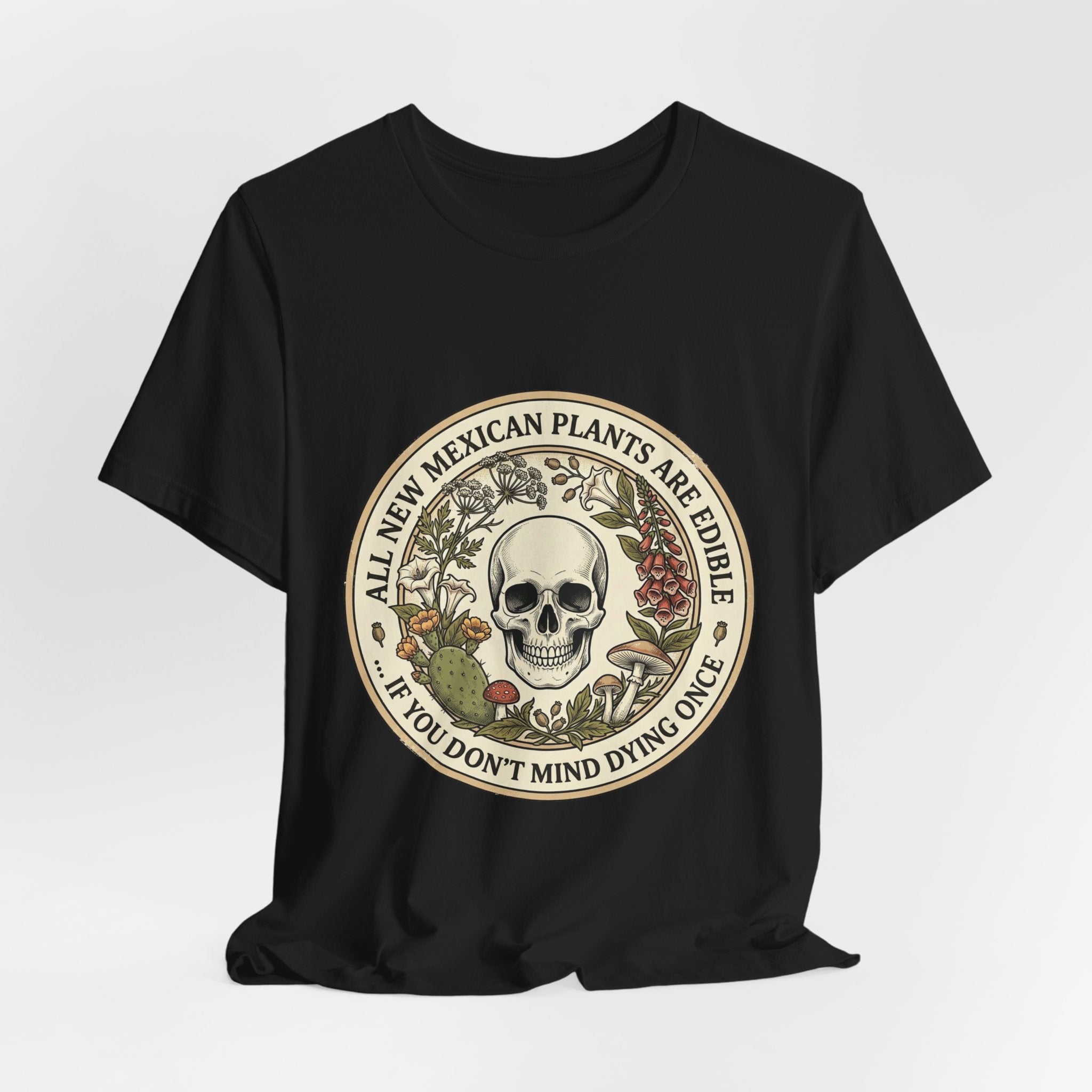 All Plants Are Edible Skull Botanical Tee | Vintage Botanical, Forager Humor