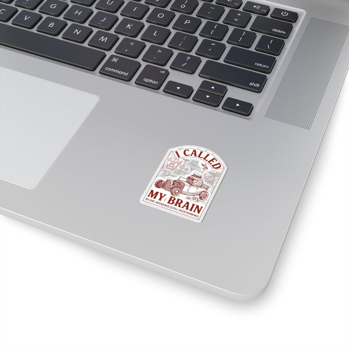 I Called My Brain Sticker | Anxious Animal Humor, Overthinking Vinyl Kiss-Cut