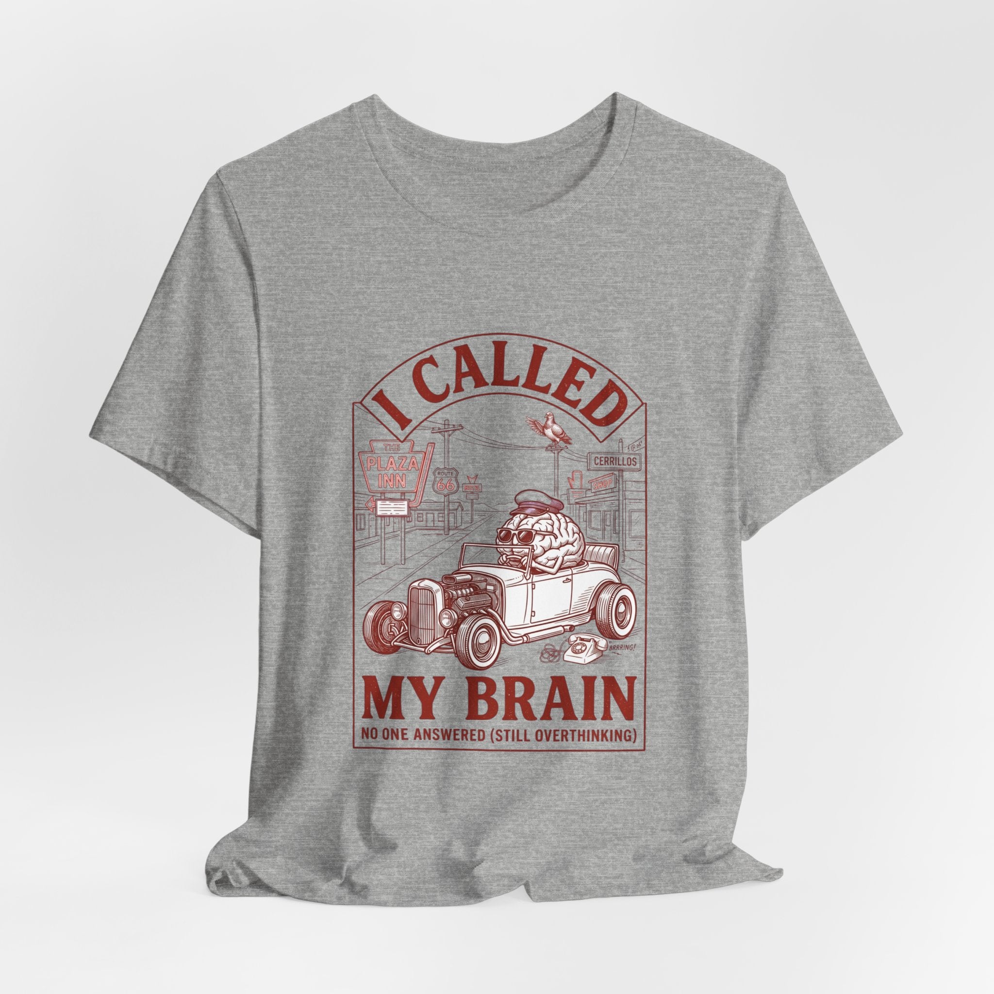 I Called My Brain T-Shirt | Anxious Animal Humor, Cute Anxiety Tee