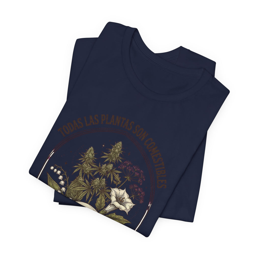 All Plants Are Edible Skull Botanical Tee | Dark Nature Humor, Forager Mycology