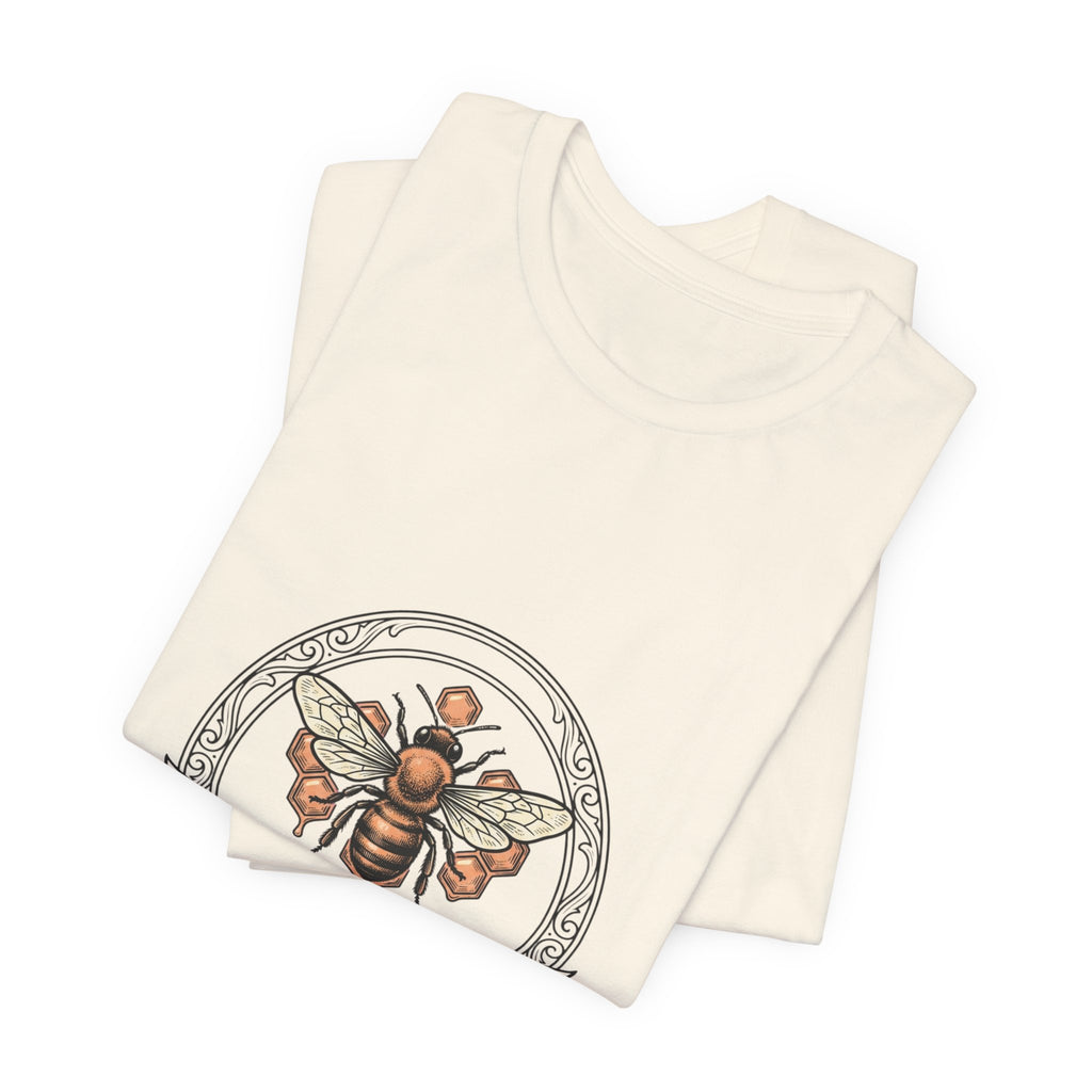 Bee motif birth flower Tee | Botanical bee illustration, birth month floral