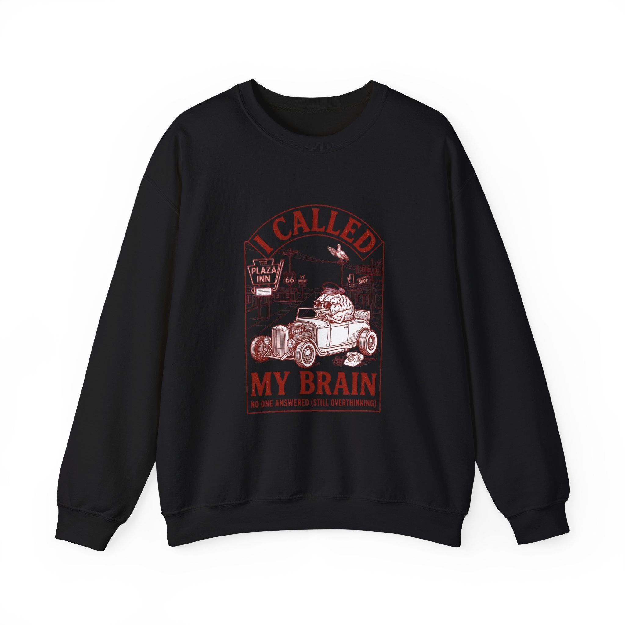 I Called My Brain Sweatshirt | Anxious Animal Humor, Cute Anxiety Graphic