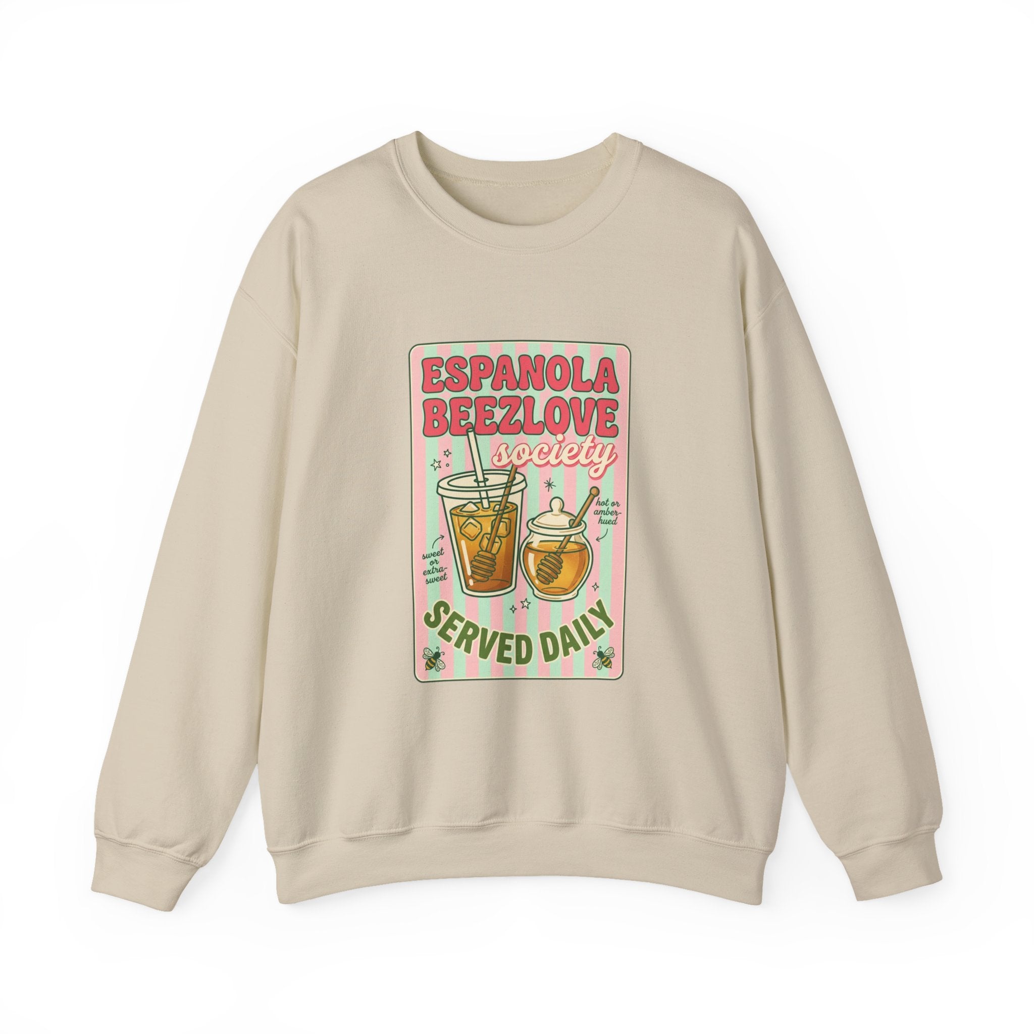 Matcha Latte Club Crewneck | green pink café aesthetic, whisk & mug graphic