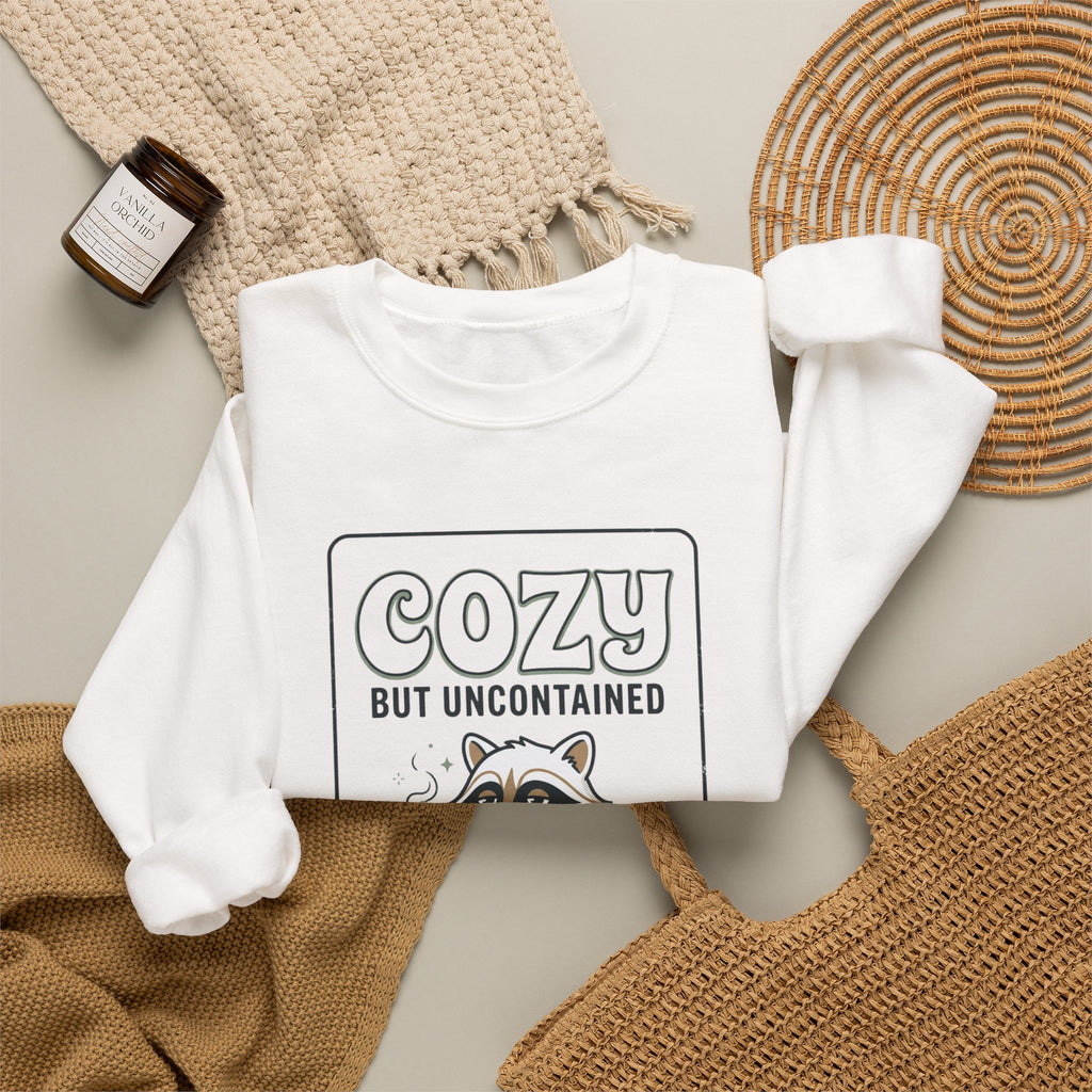 Cozy But Uncontained Raccoon Sweatshirt | Feral Raccoon Aesthetic, Wilderness