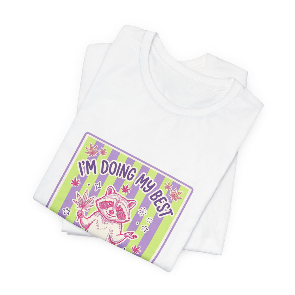 I'm Doing My Best It's Very Feral Tee | Feral Raccoon Aesthetic, Celestial Wilderness