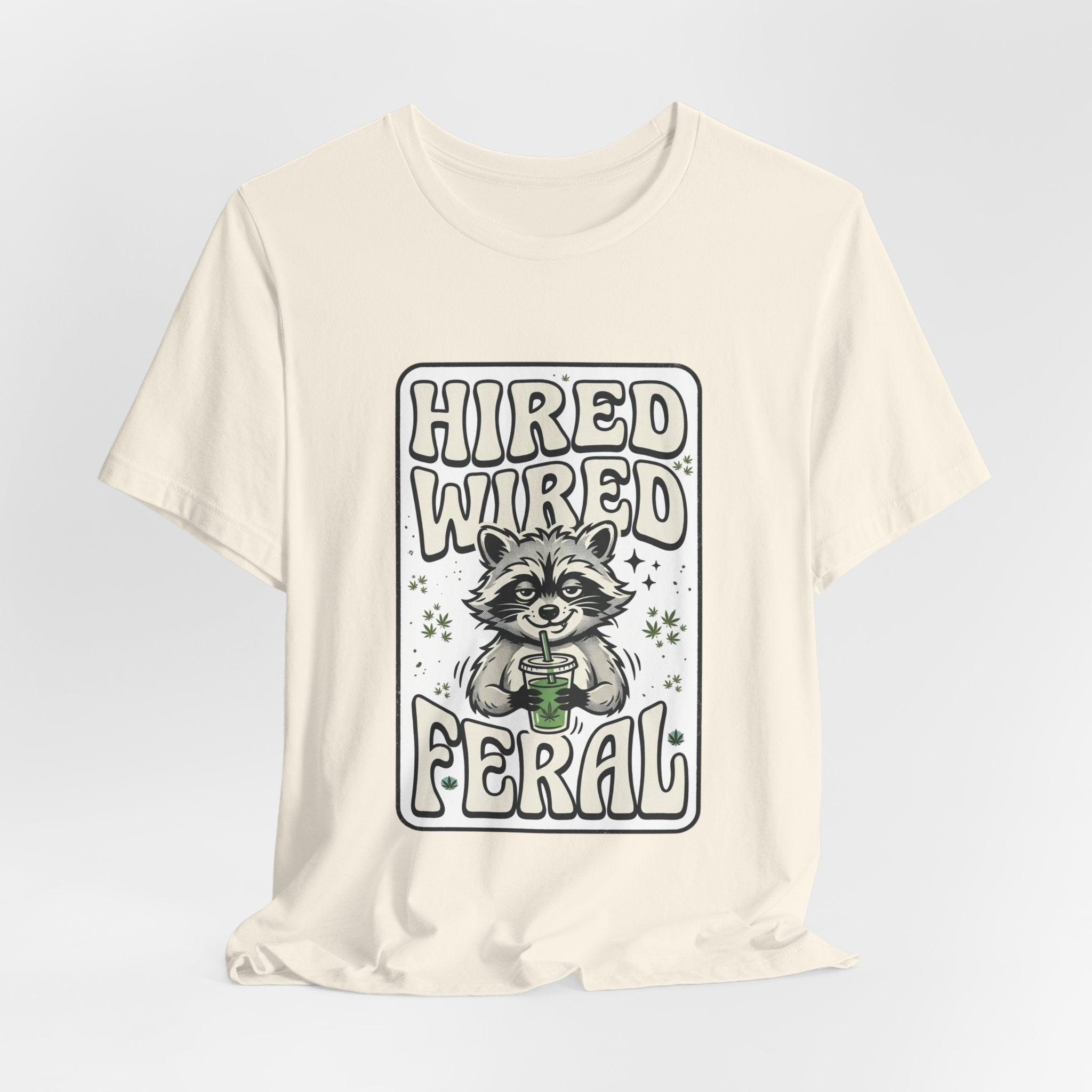 Hired Wired Feral Raccoon Tee | Feral Raccoon Aesthetic, Nightlife Wilderness