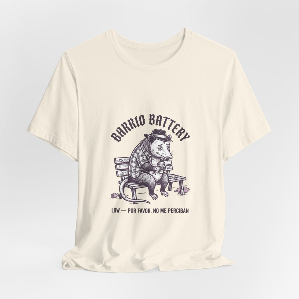 Anxious Armadillo Illustration Tee | Anxious Animal Humor, Cute Anxiety Graphic