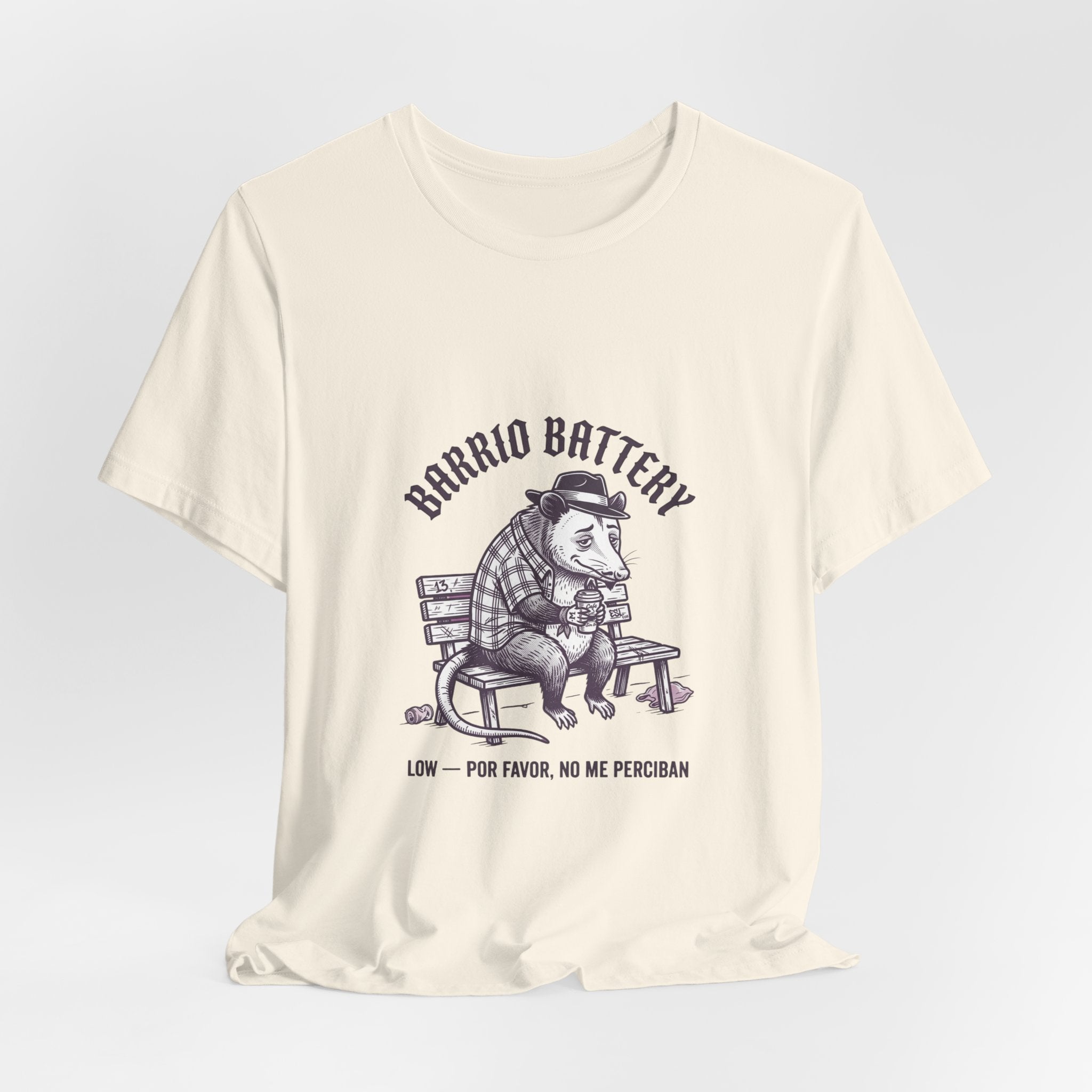Anxious Armadillo Illustration Tee | Anxious Animal Humor, Cute Anxiety Graphic