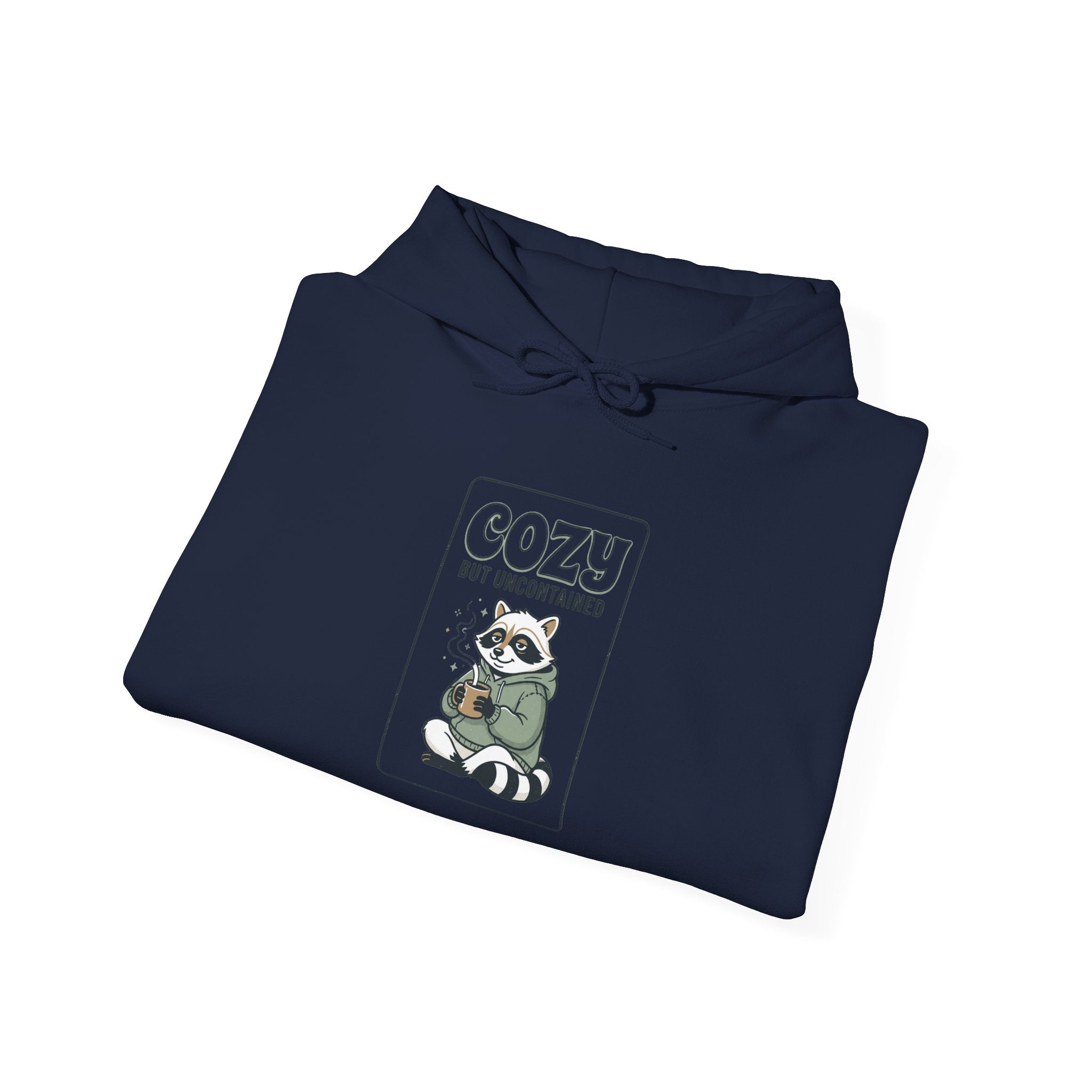 Feral Raccoon Nightforest Hoodie | Celestial Wilderness, Trash-Panda Aesthetic