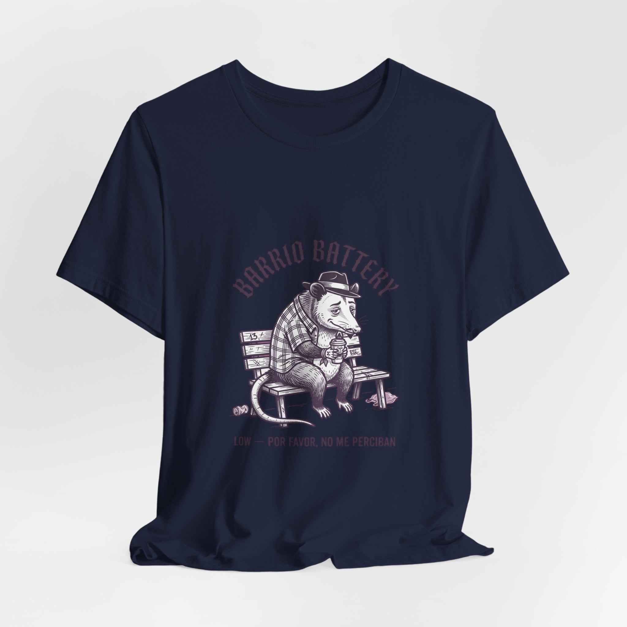 Anxious Armadillo Illustration Tee | Anxious Animal Humor, Cute Anxiety Graphic