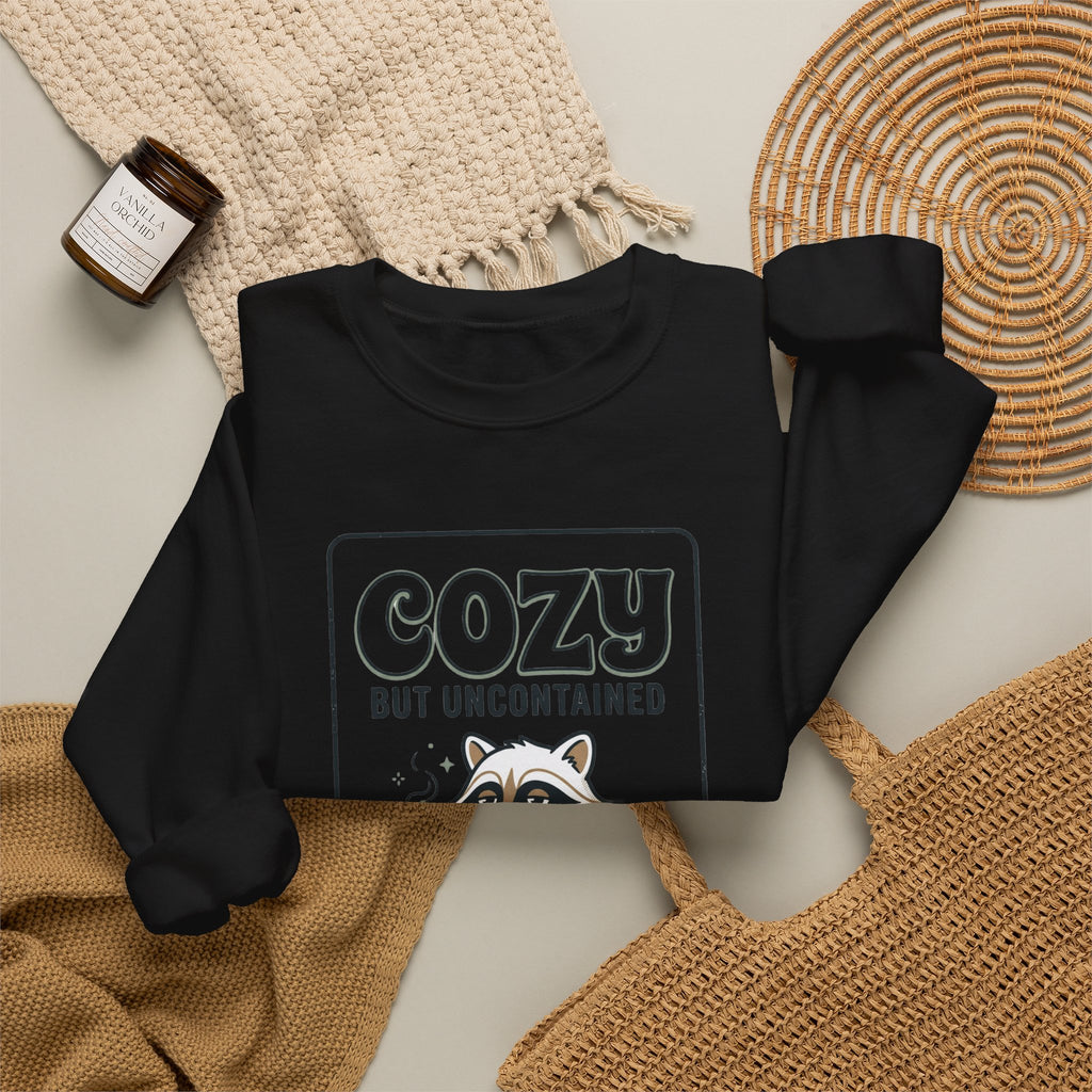 Cozy But Uncontained Raccoon Sweatshirt | Feral Raccoon Aesthetic, Wilderness