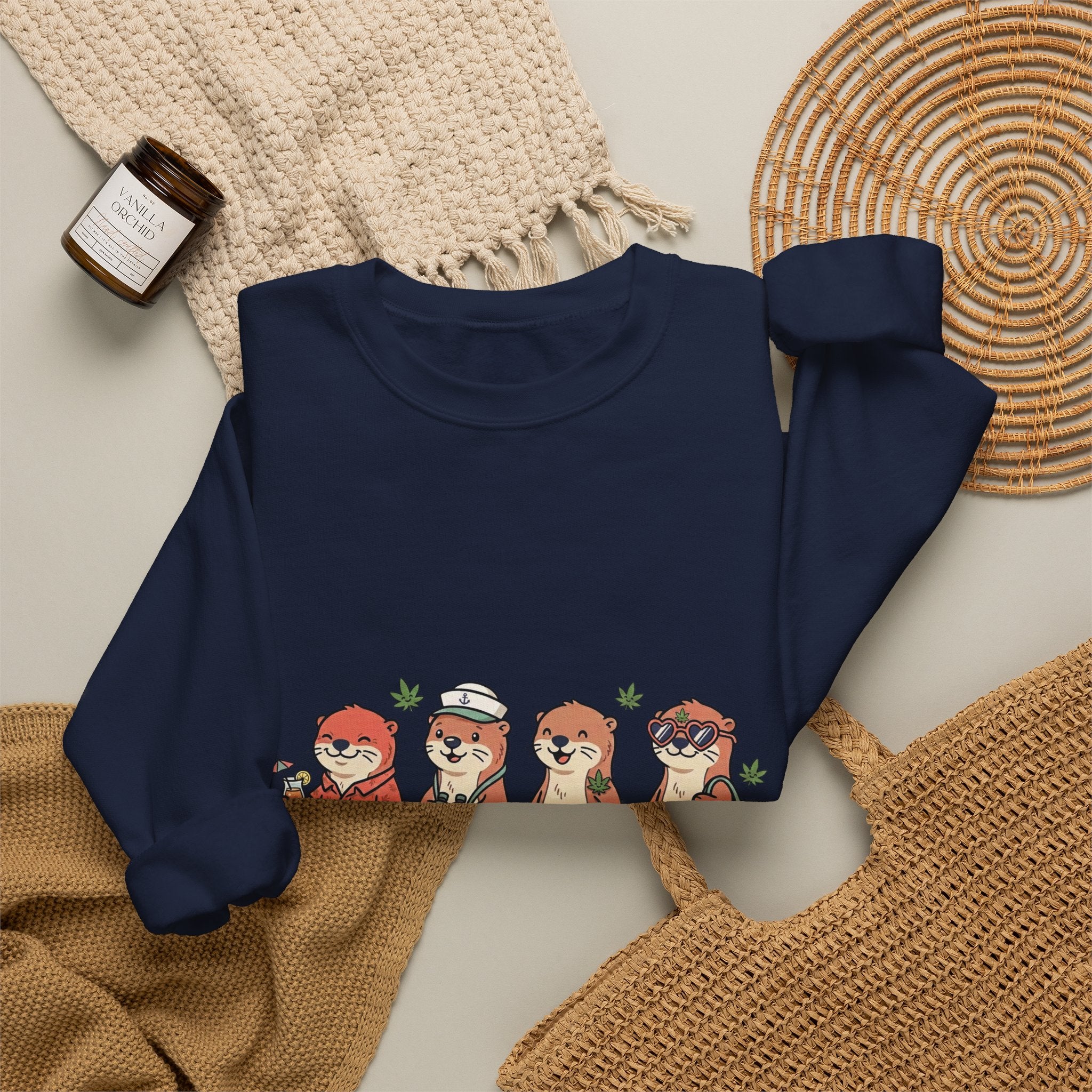 Don't Panic It's Organic sweatshirt | Cruise Vacation, Nautical Otter Crew